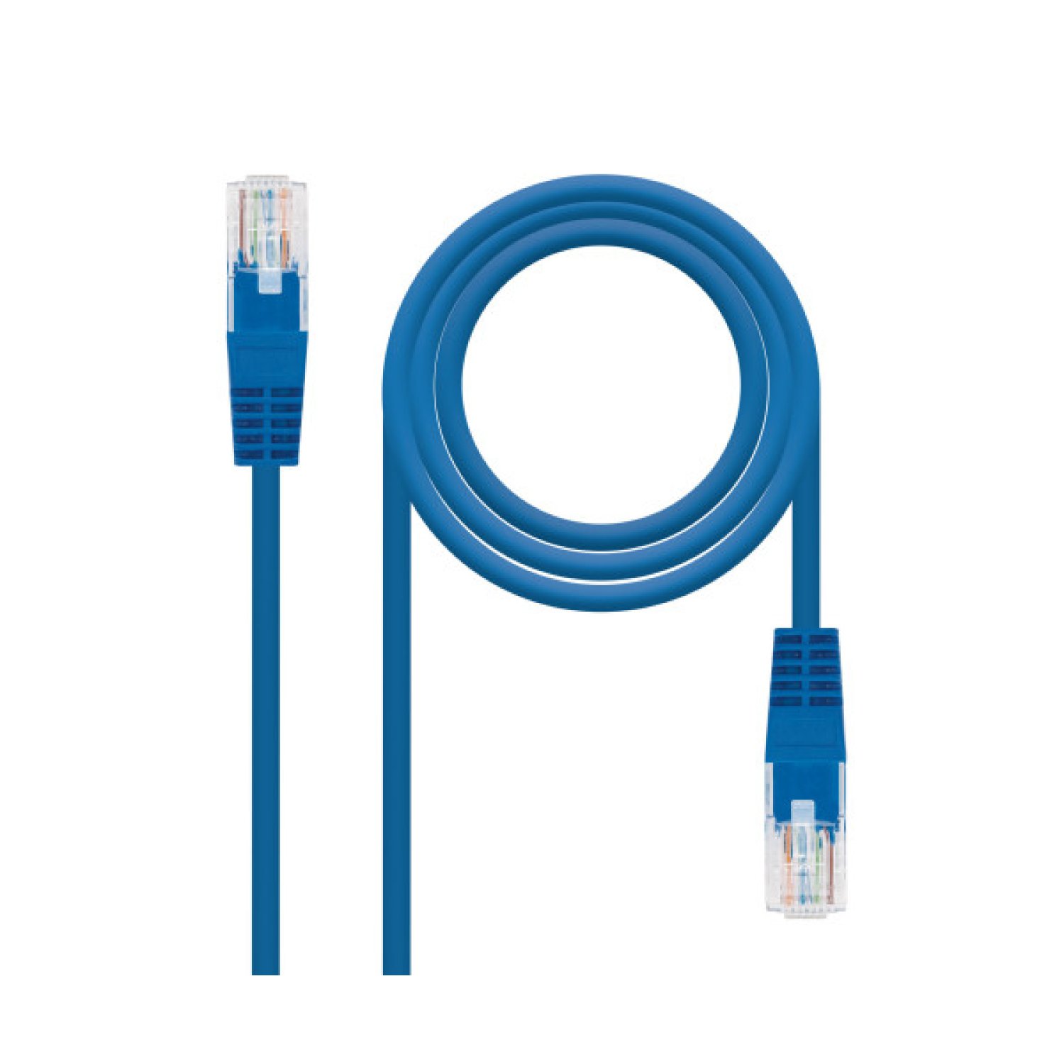 Nanocable Cable Red Latiguillo RJ45 CAT.6 UTP AWG24, Azul, 25 cm