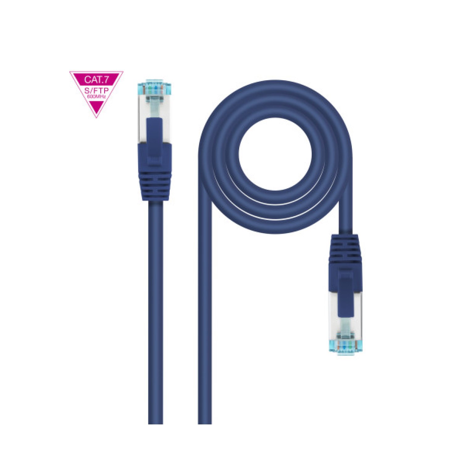 Cable de Red RJ45 SFTP Nanocable 10.20.1700-L25-BL Cat.7/ 25cm/ Azul