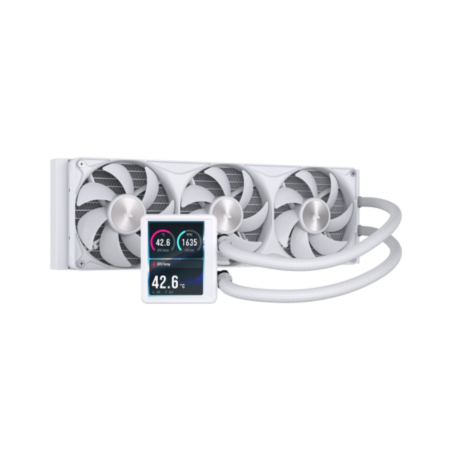 VENTI. CPU CORSAIR NAUTILUS II 360 RS LCD WHITE 360MM RADIATOR LIQUID CPU COOLER CW-9061054-WW
