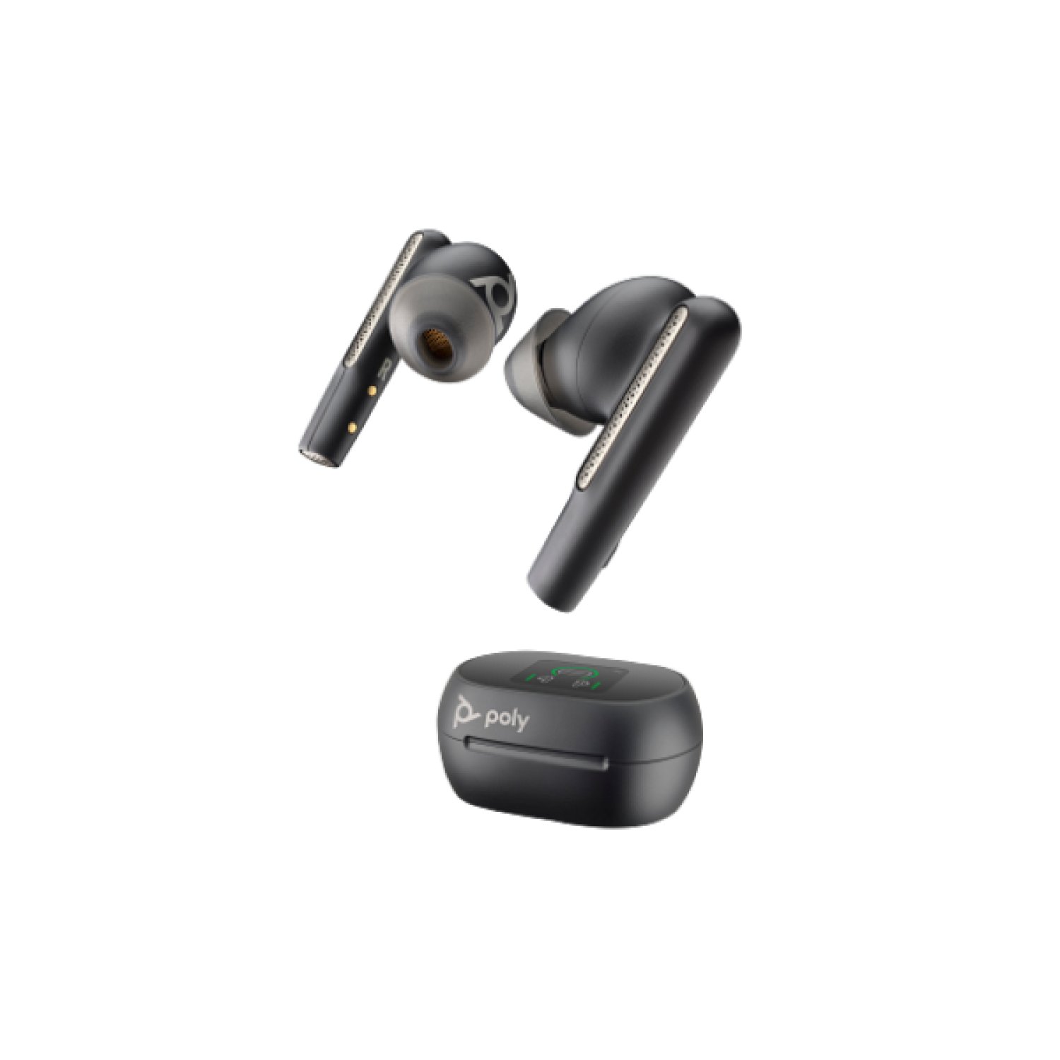 HP Poly Intrauriculares Poly Voyager Free 60+ UC color Negro Carbono +Adaptador USB_C BT700 +Estuche de carga con pantalla táctil