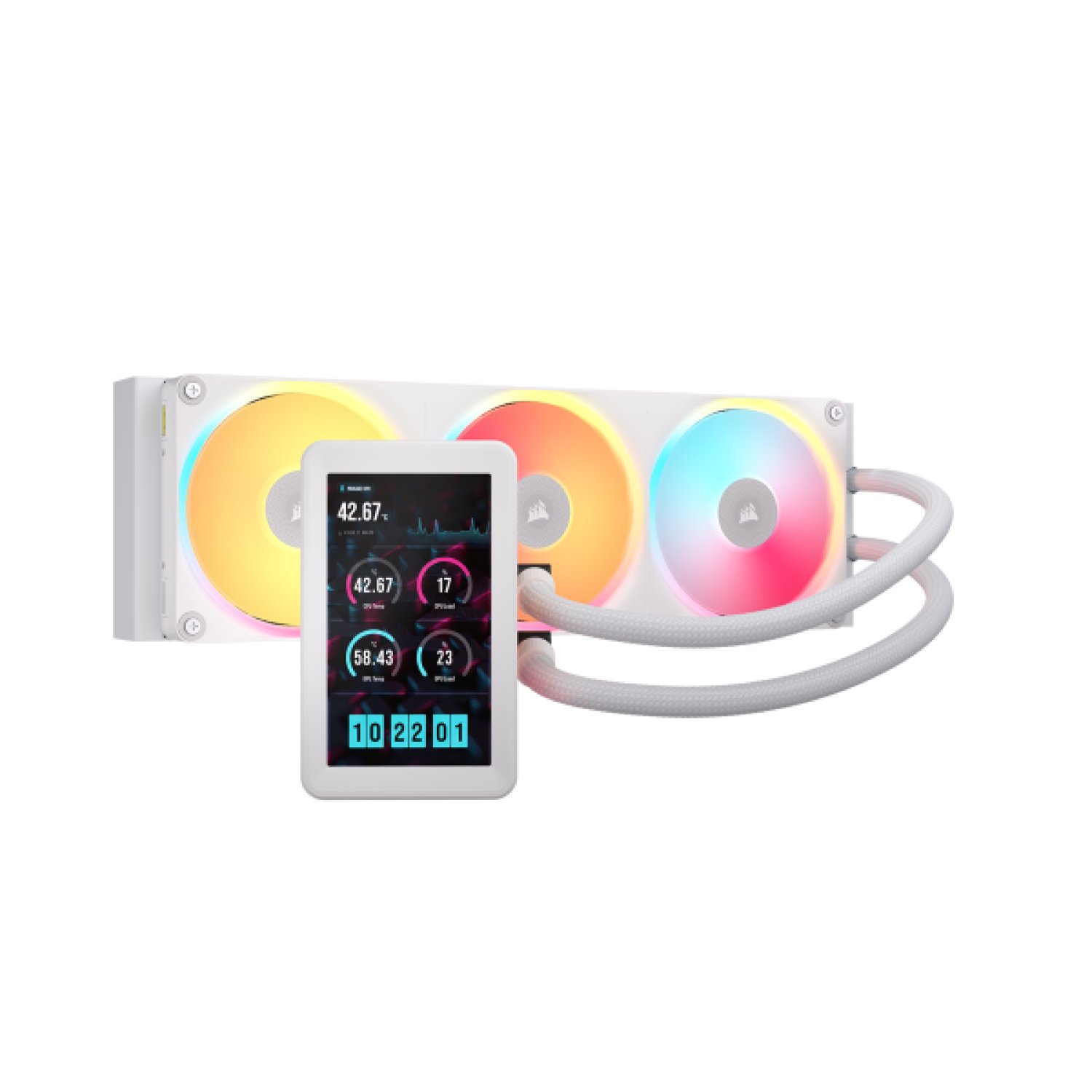 VENTI. CPU CORSAIR ICUE LINK TITAN II 360 ULTRA LX LCD WHITE 360MM RADIATOR LIQUID CPU COOLER CW-9061058-WW