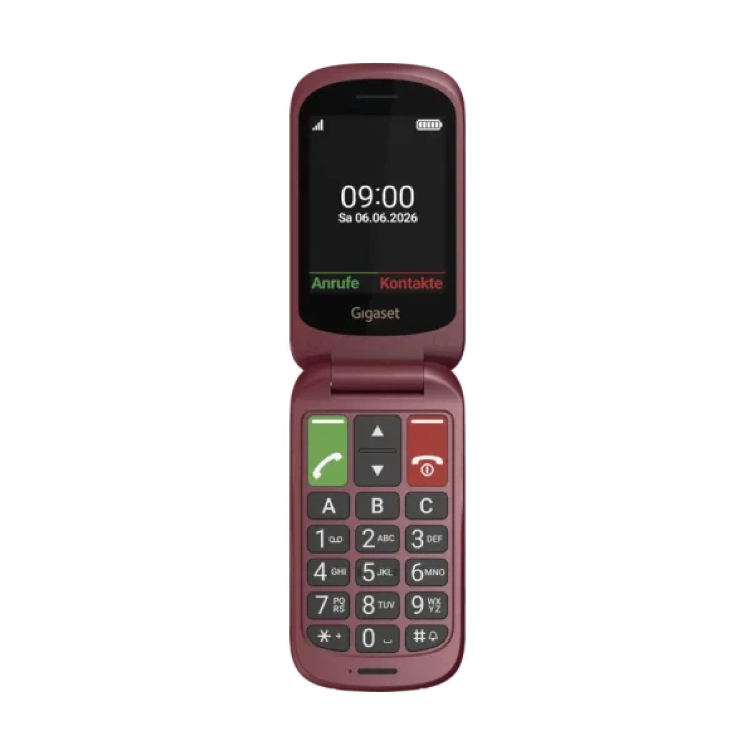 Gigaset GL40 7,11 cm (2.8") 88 g Rojo Teléfono para personas mayores