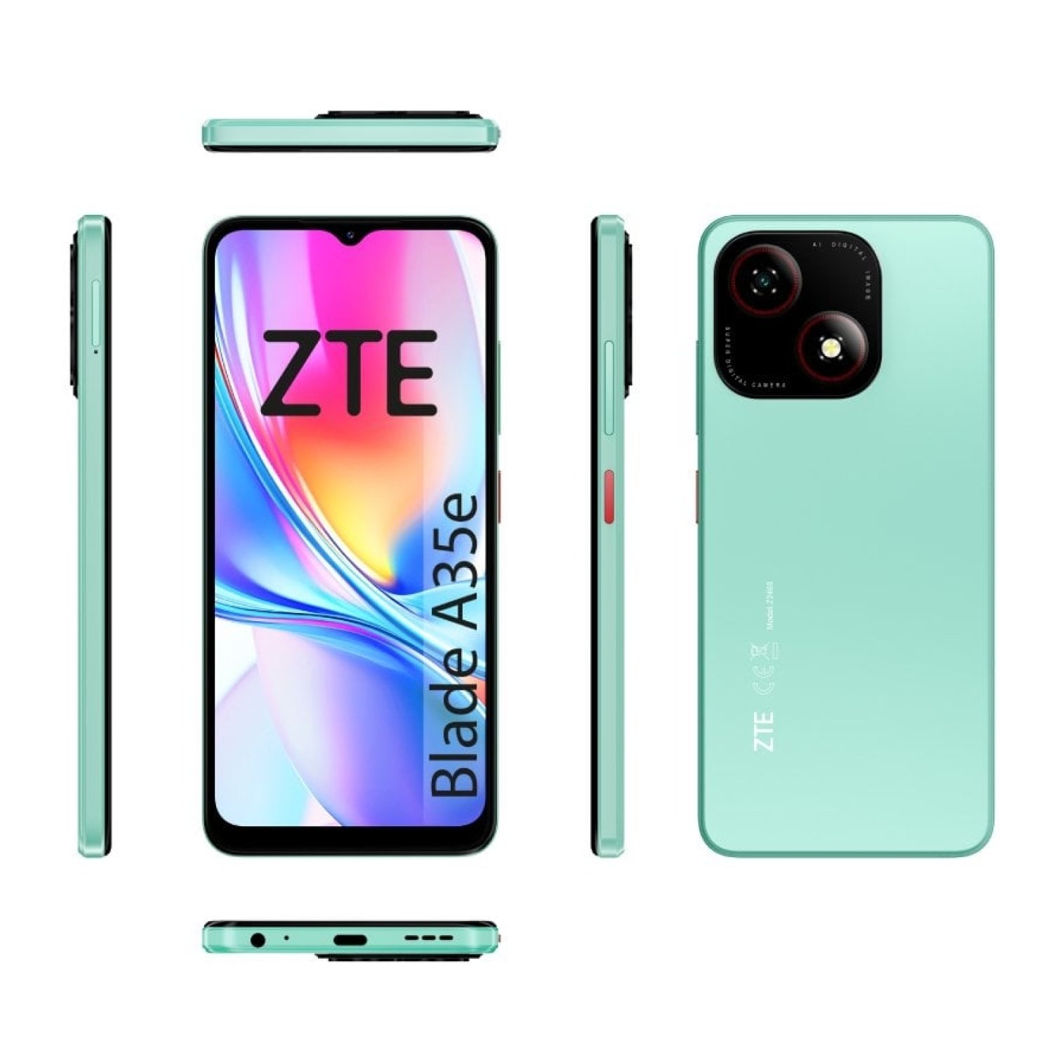 Smartphone ZTE Blade A35E 2GB/ 64GB/ 6.52"/ Verde