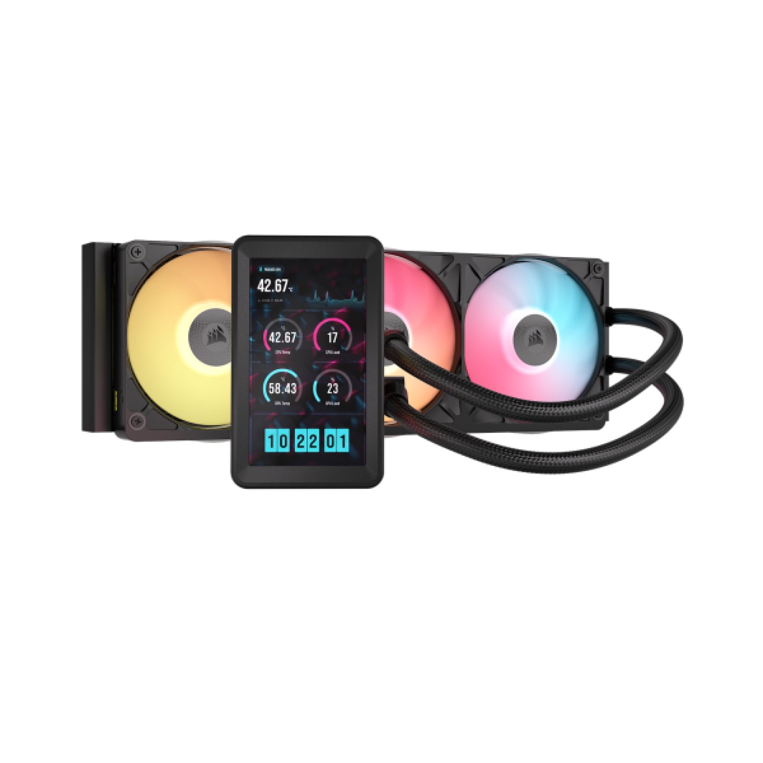 VENTI. CPU CORSAIR ICUE LINK TITAN II 360 RX LCD 360MM RADIATOR LIQUID CPU COOLER CW-9061045-WW