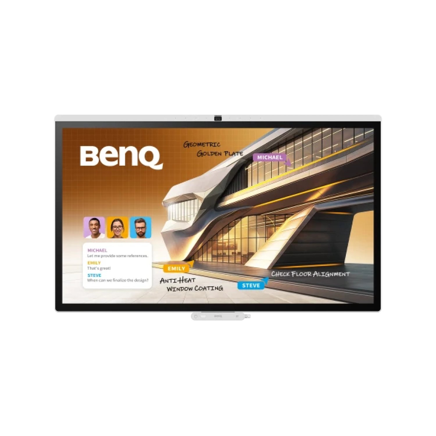 BenQ CP7505 pizarra blanca interactiva 190,5 cm (75") 3840 x 2160 Pixeles Pantalla táctil Blanco