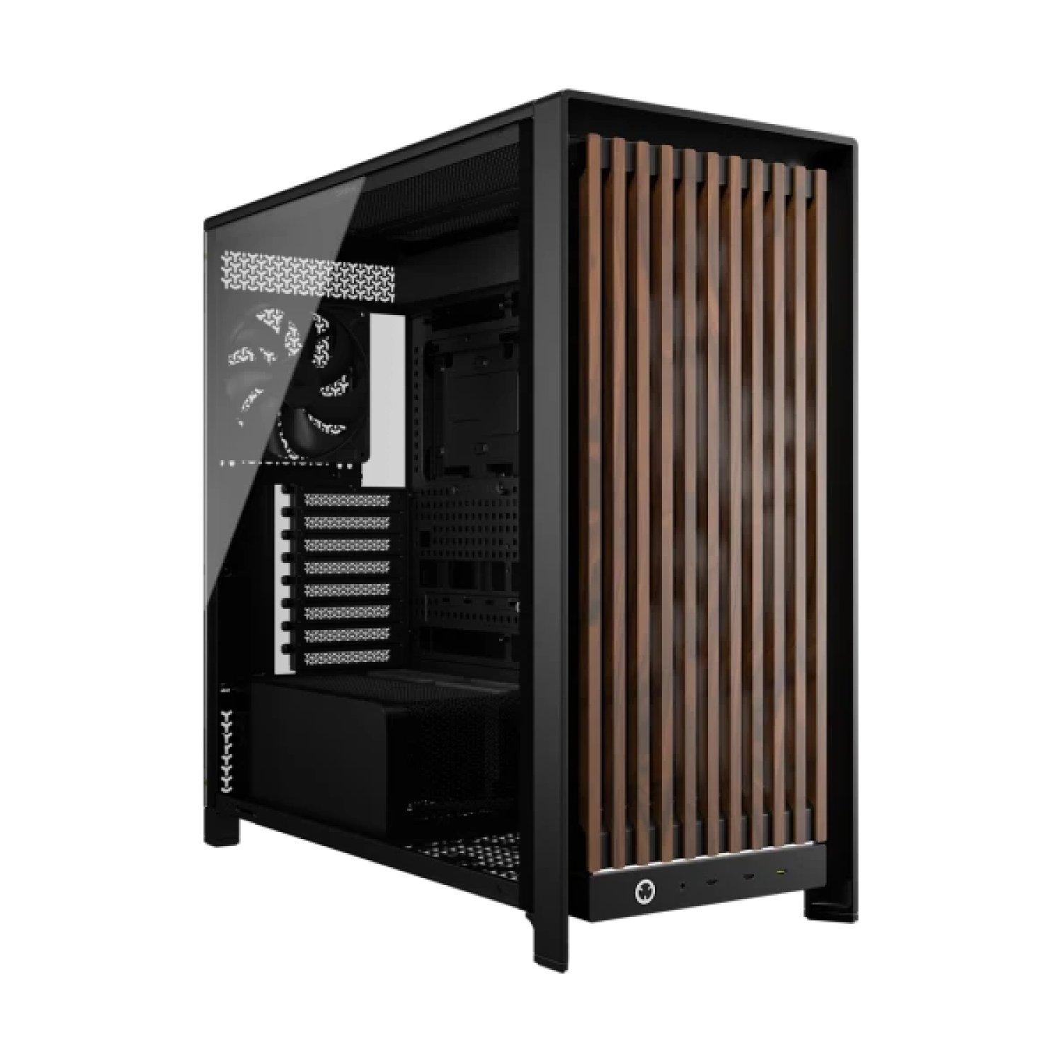 Corsair FRAME 5000D WOOD RS Midi Tower Negro, Nuez