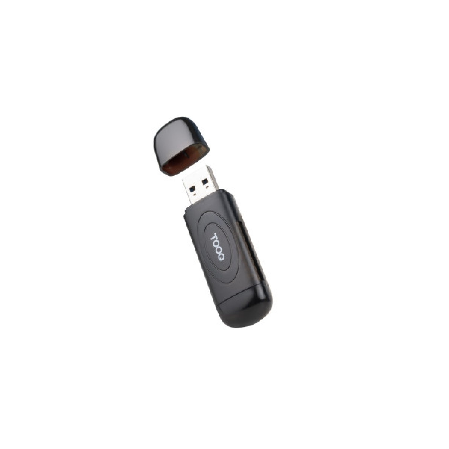 TooQ Lector de Tarjetas USB 3.0, 2 en 1, SD/TF, Negro