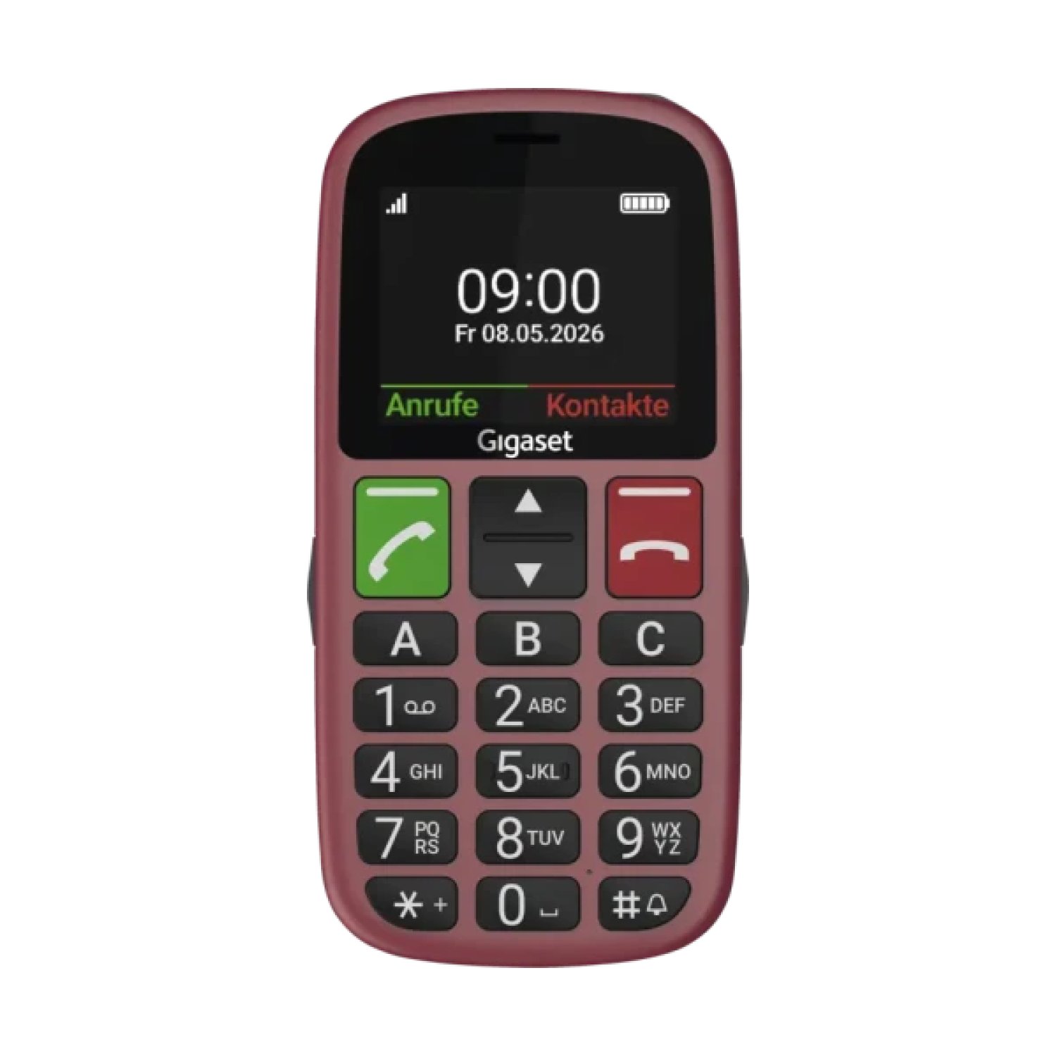 Gigaset GL30 5,59 cm (2.2") 106 g Rojo Teléfono para personas mayores
