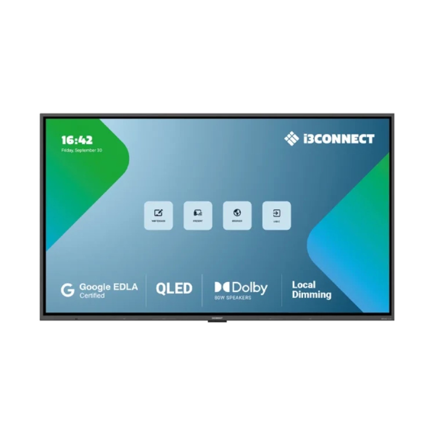 I3 CONNECT  ASPEN4 - IFP DISPLAY 75" ANDROID 15 - EDLA -  8 GB RAM – 128 GB QLED (LED DE PUNTOS CUÁNTICOS) LED DIRECTO / 3840 X 2160 PIXELS - 4K UHD / 500CD/M2 / < 8 MS /  AUDIO: 2X20V + SUBWOFER 1X40W / NO INCLUYE SOPORTE (10010822)