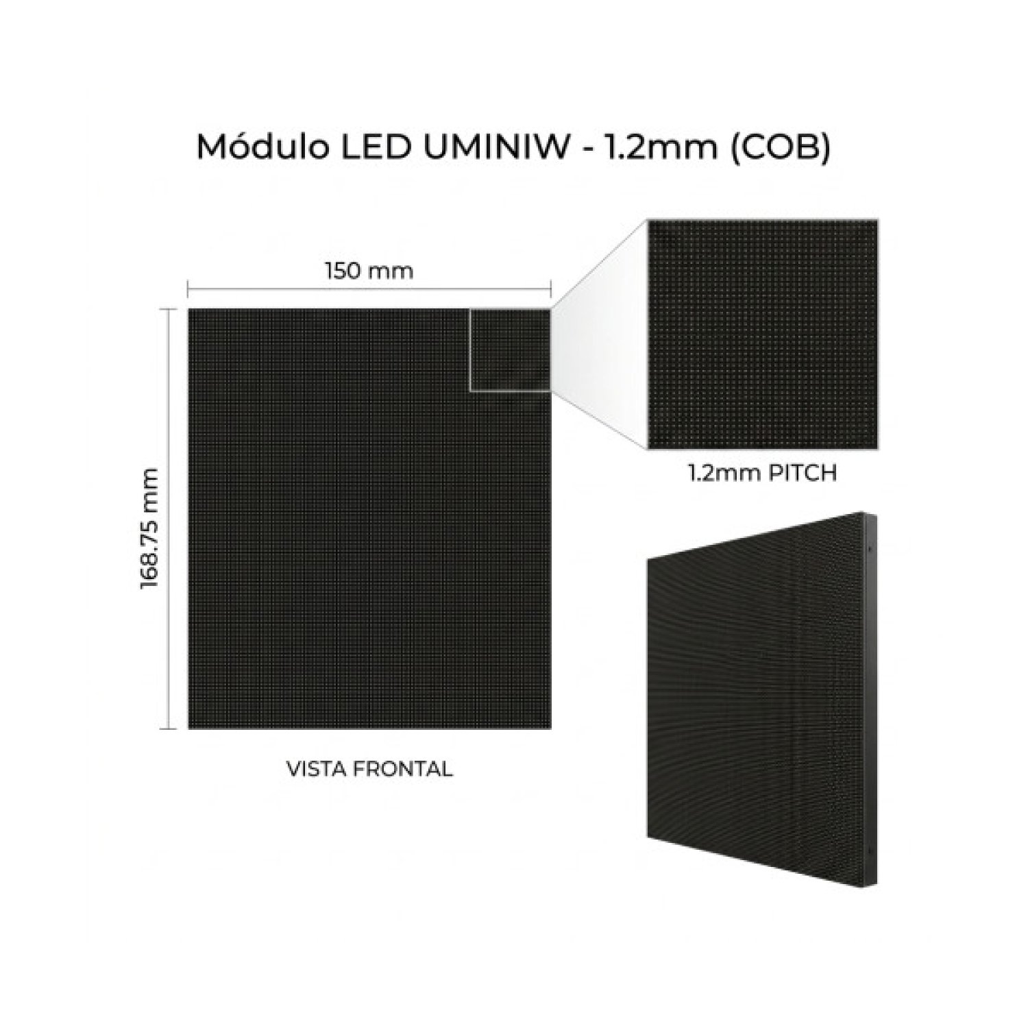UNILUMIN MODULE 150X168.75 FOR CABINET UMINIW 1.2 LED COB SIZE: 600X337.5 MM BRIGHTNESS: 800 NITS REFRESH RATE 3840HZ MAINTENANCE FRONT (AUN2E4869B)
