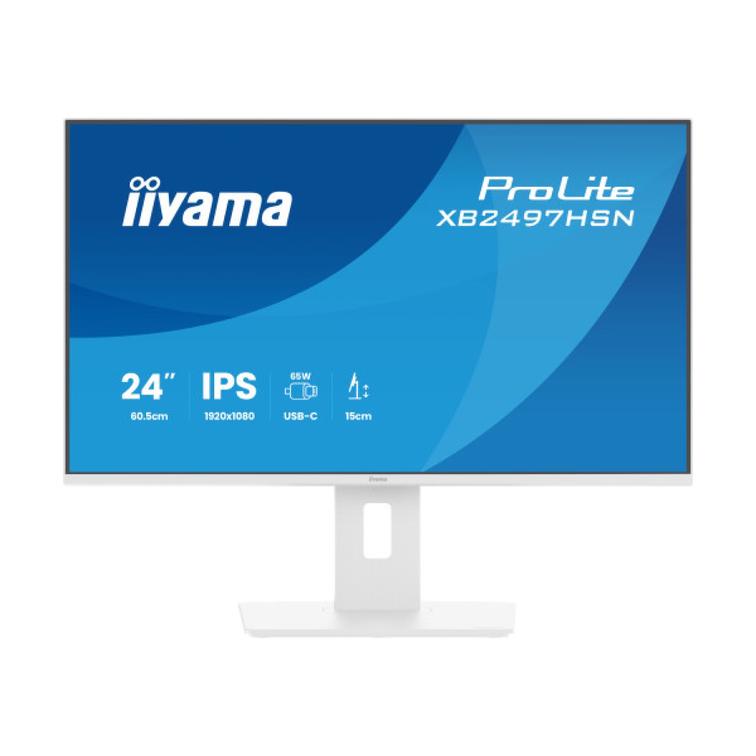 IIYAMA MONITOR 23,8" IPS 4s, USB-C 65W, LAN, DP-Out (dock)