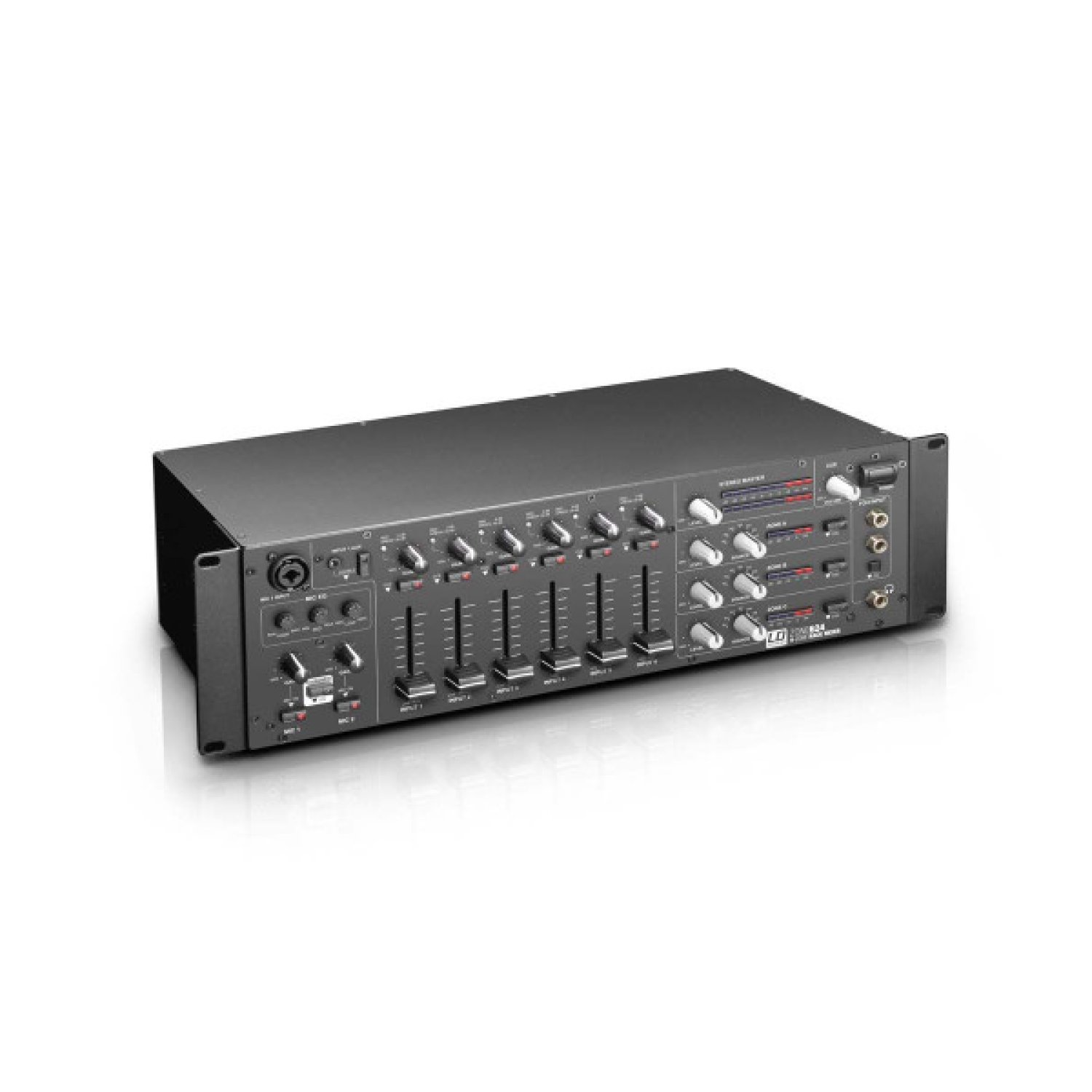 LD SYSTEMS INTEGRATION SERIE ZONE 624 (LDZONE624) RACK MIXER - 19 IN, WARRANTY 2 YEARS