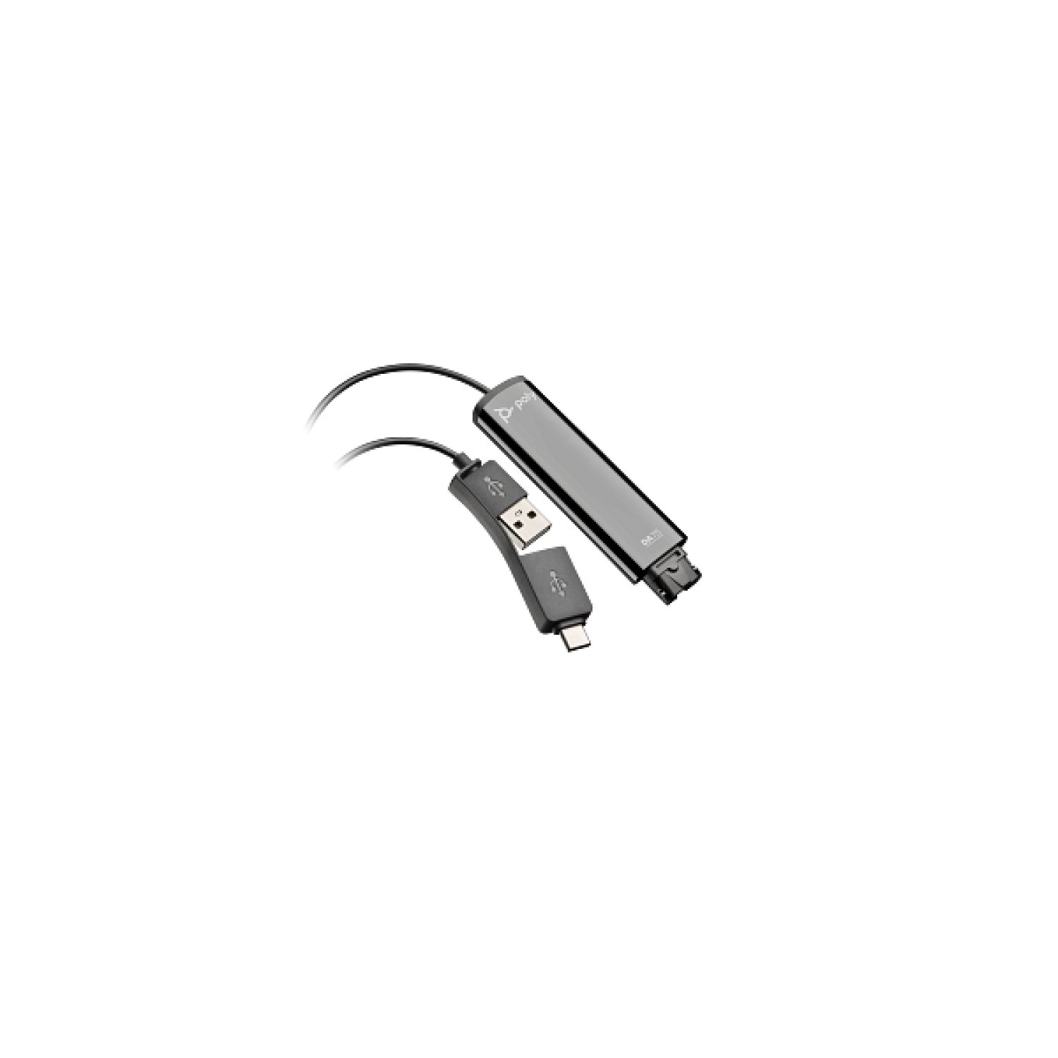 HP Poly Adaptador negro Poly DA75 USB a QD compatible con TAA