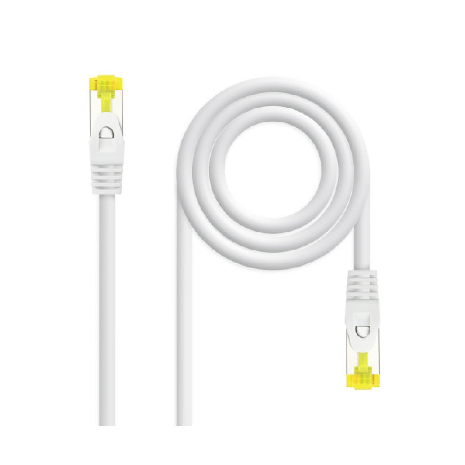 Nanocable Cable Red Latiguillo RJ45 LSZH CAT.6A SFTP AWG26, Blanco, 30 cm