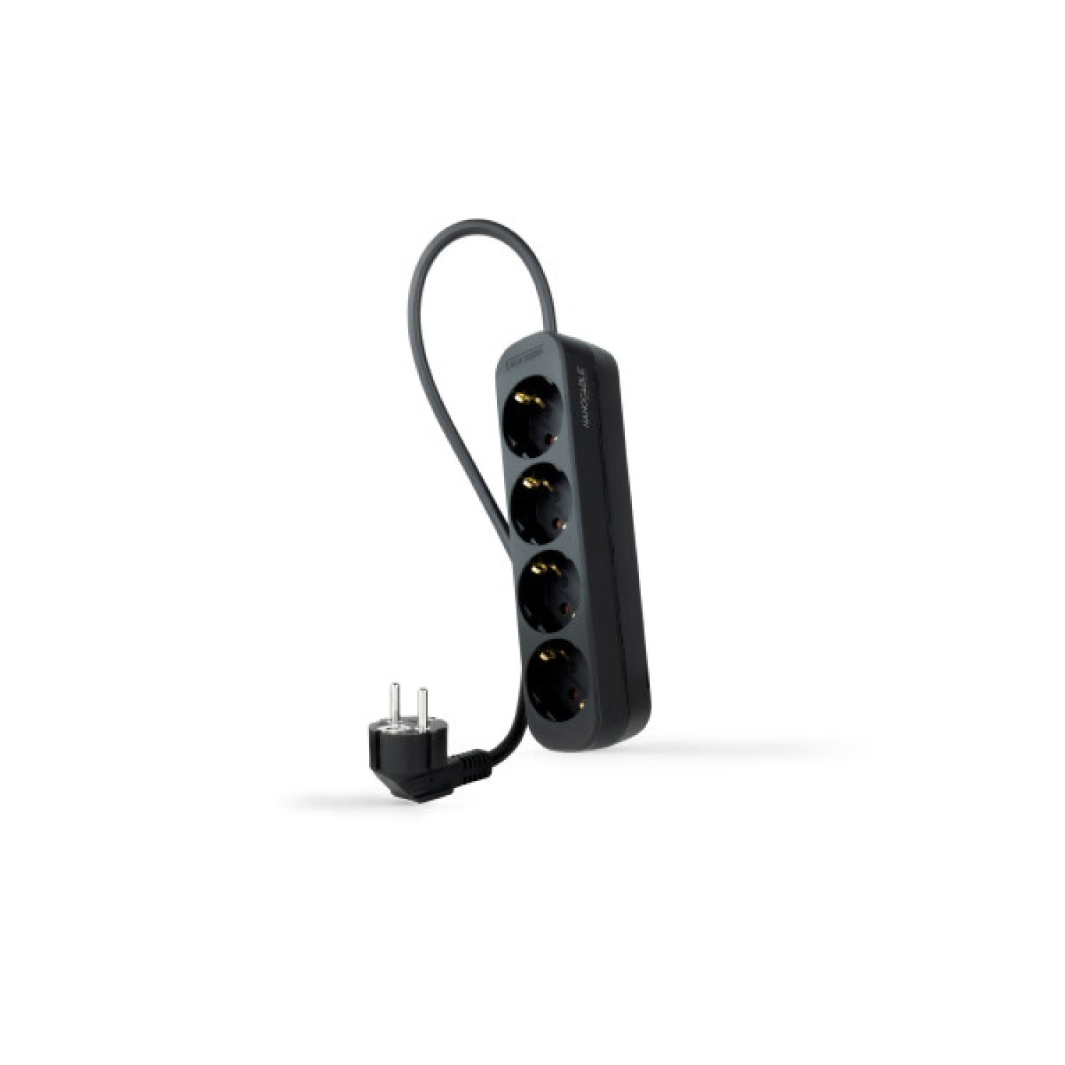Nanocable Regleta de Enchufes con 4 Tomas, 1.4 m, Negro