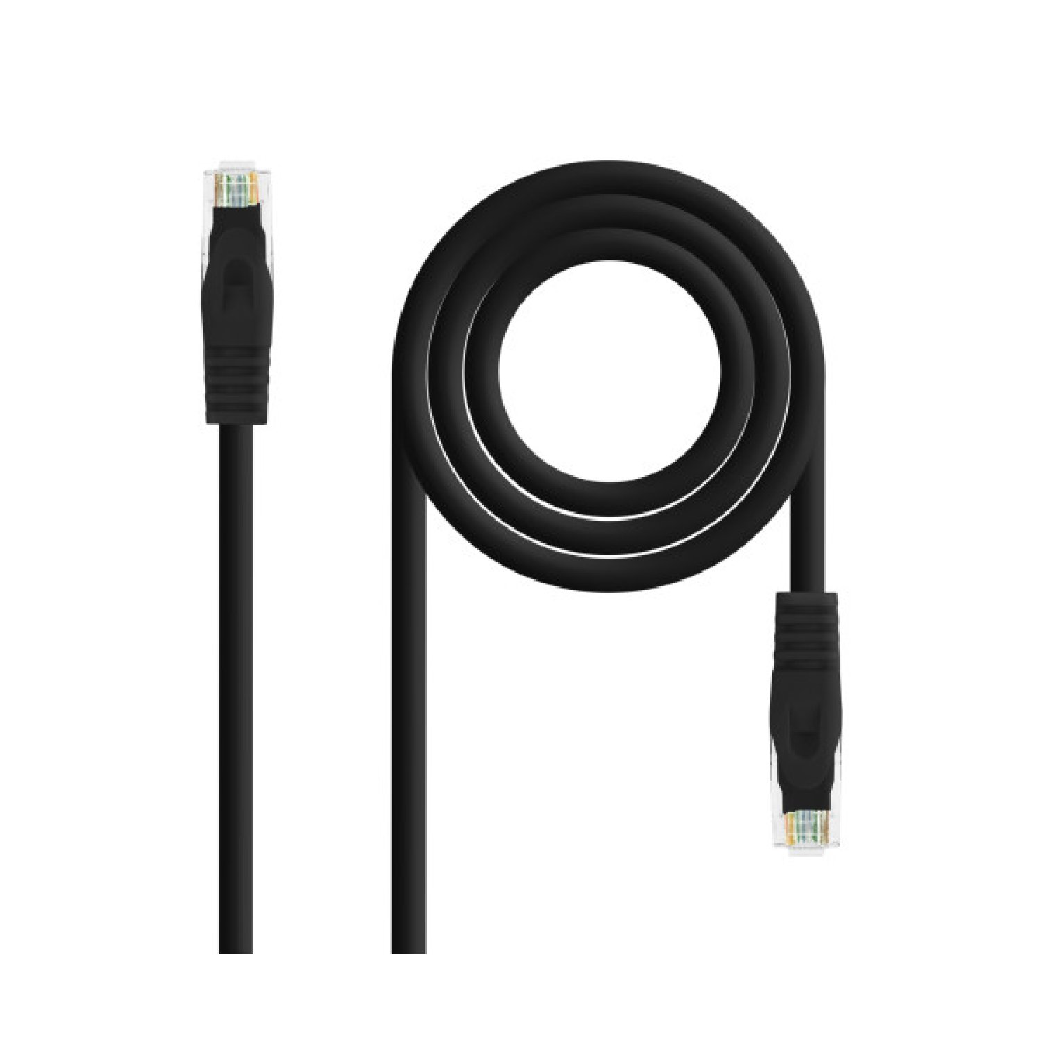 Nanocable Cable Red Latiguillo RJ45 LSZH CAT.6A UTP AWG24, Negro, 25 cm