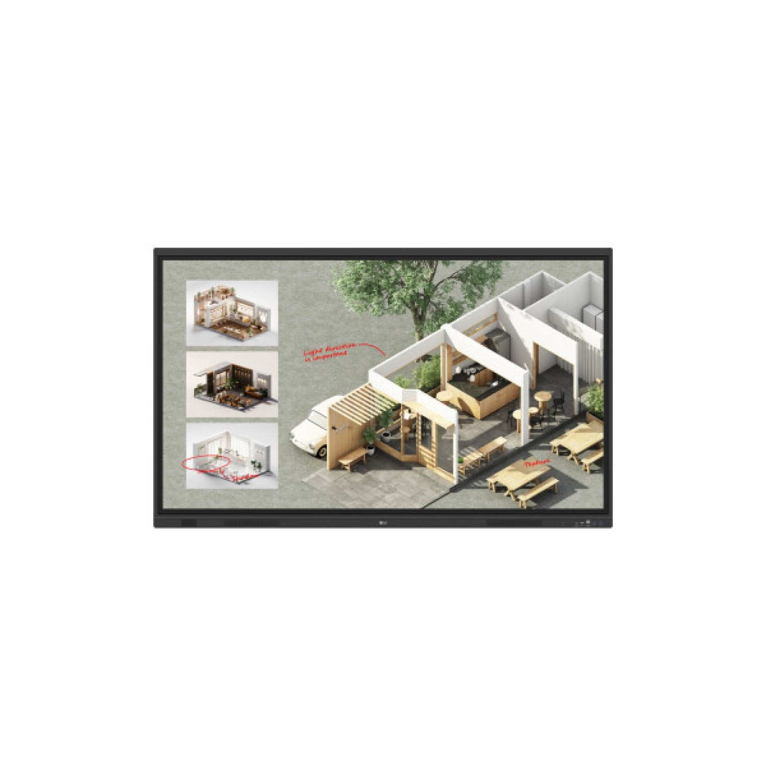LG CreateBoard Standard pizarra blanca interactiva 165,1 cm (65") 3840 x 2160 Pixeles Pantalla táctil Negro