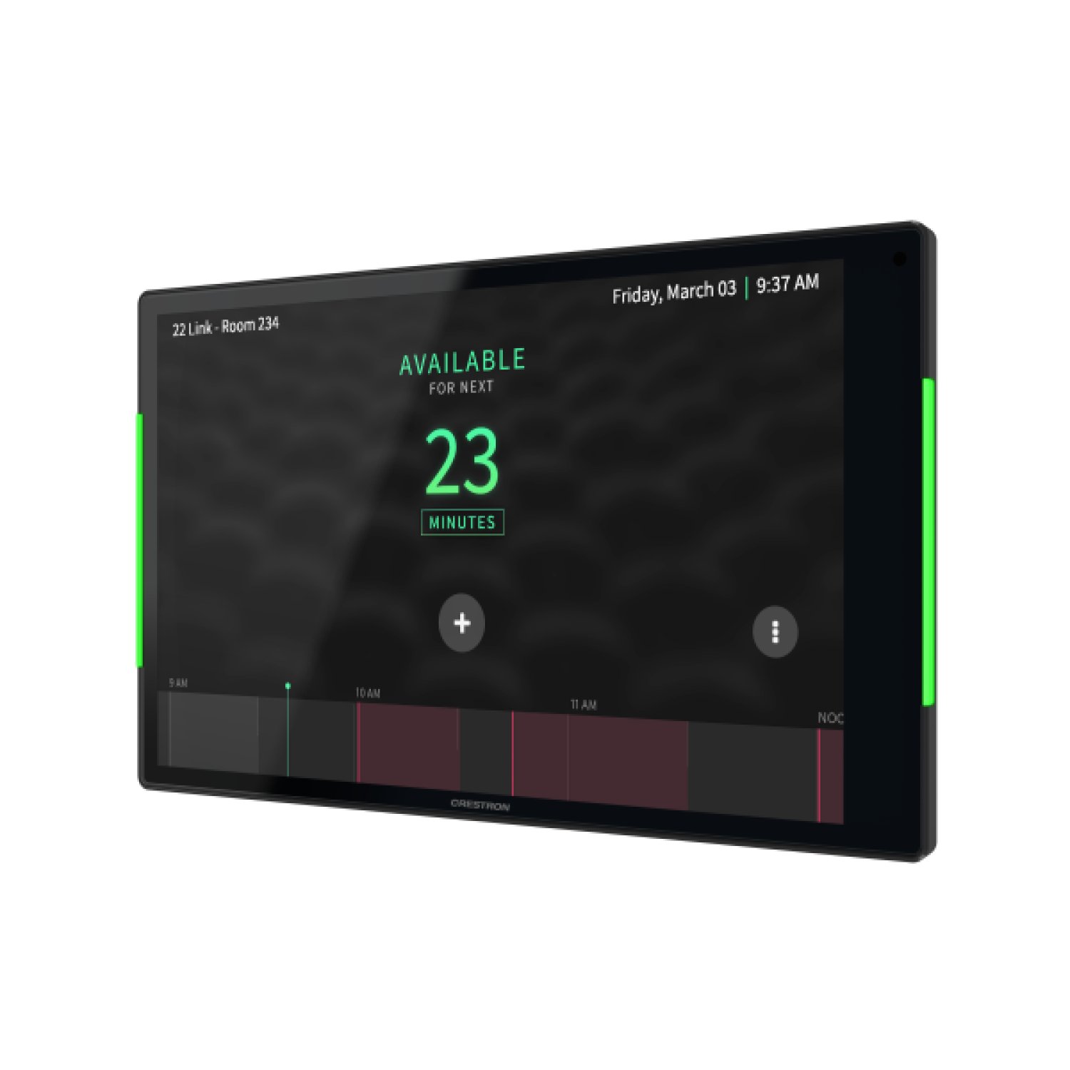 CRESTRON 10 IN. ROOM SCHEDULING TOUCH SCREEN, BLACK SMOOTH (TSS-1080-B)  6513830