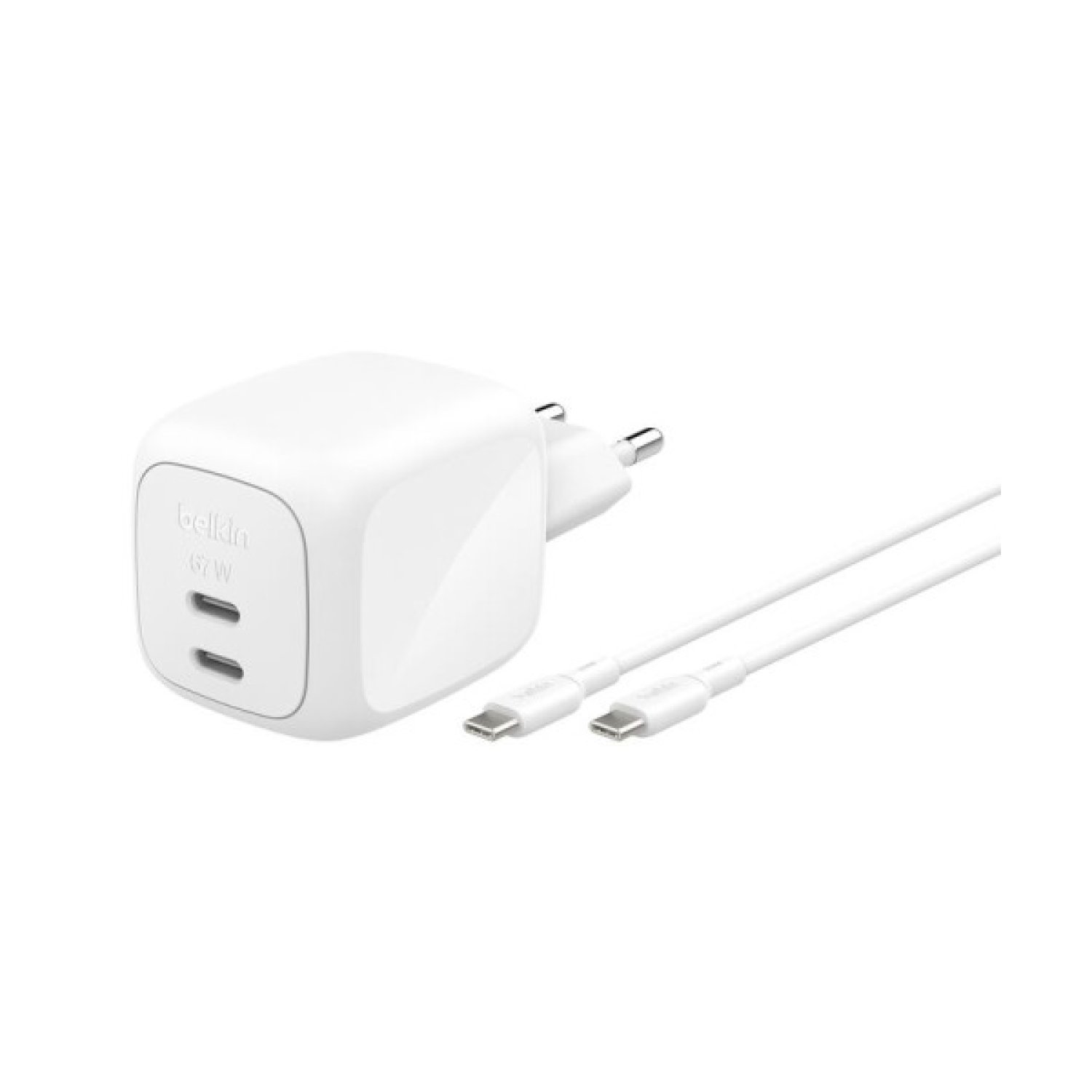 Belkin WCH020KQ2MWH-B6 cargador de dispositivo móvil Universal Blanco Corriente alterna Carga rápida Interior