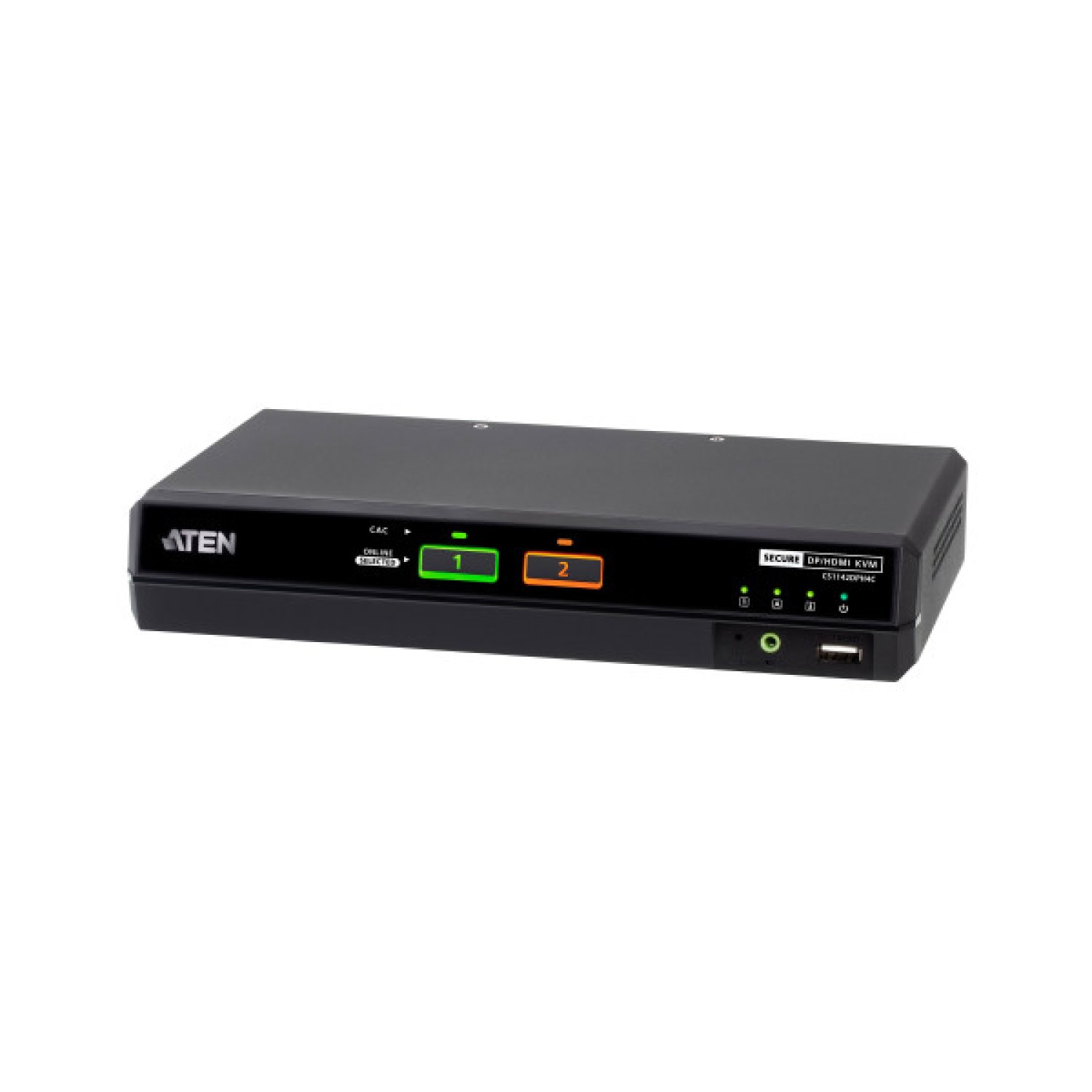 ATEN Conmutador KVM universal seguro de doble monitor con 2 puertos USB 5K DisplayPort/HDMI y CAC (compatible con PSD PP v4.0)