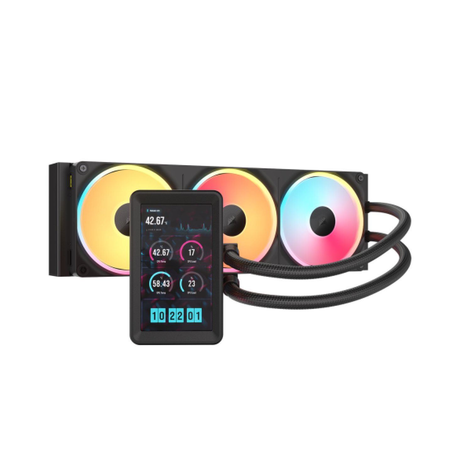 VENTI. CPU CORSAIR ICUE LINK TITAN II 360 ULTRA LX LCD 360MM RADIATOR LIQUID CPU COOLER CW-9061057-WW