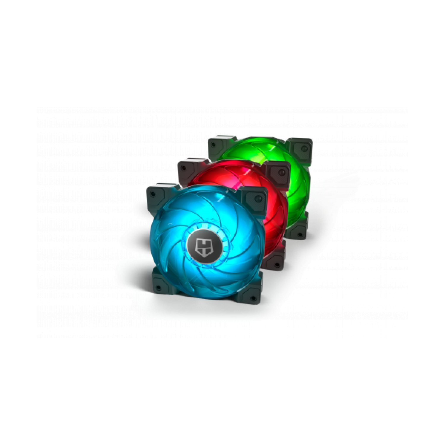 NOX H-SYNC Carcasa del ordenador Ventilador 12 cm Negro, Transparente