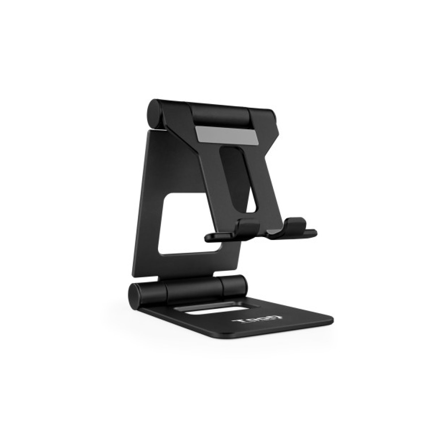 TooQ Soporte de sobremesa ajustable para teléfono / tablet hasta 10”, Negro