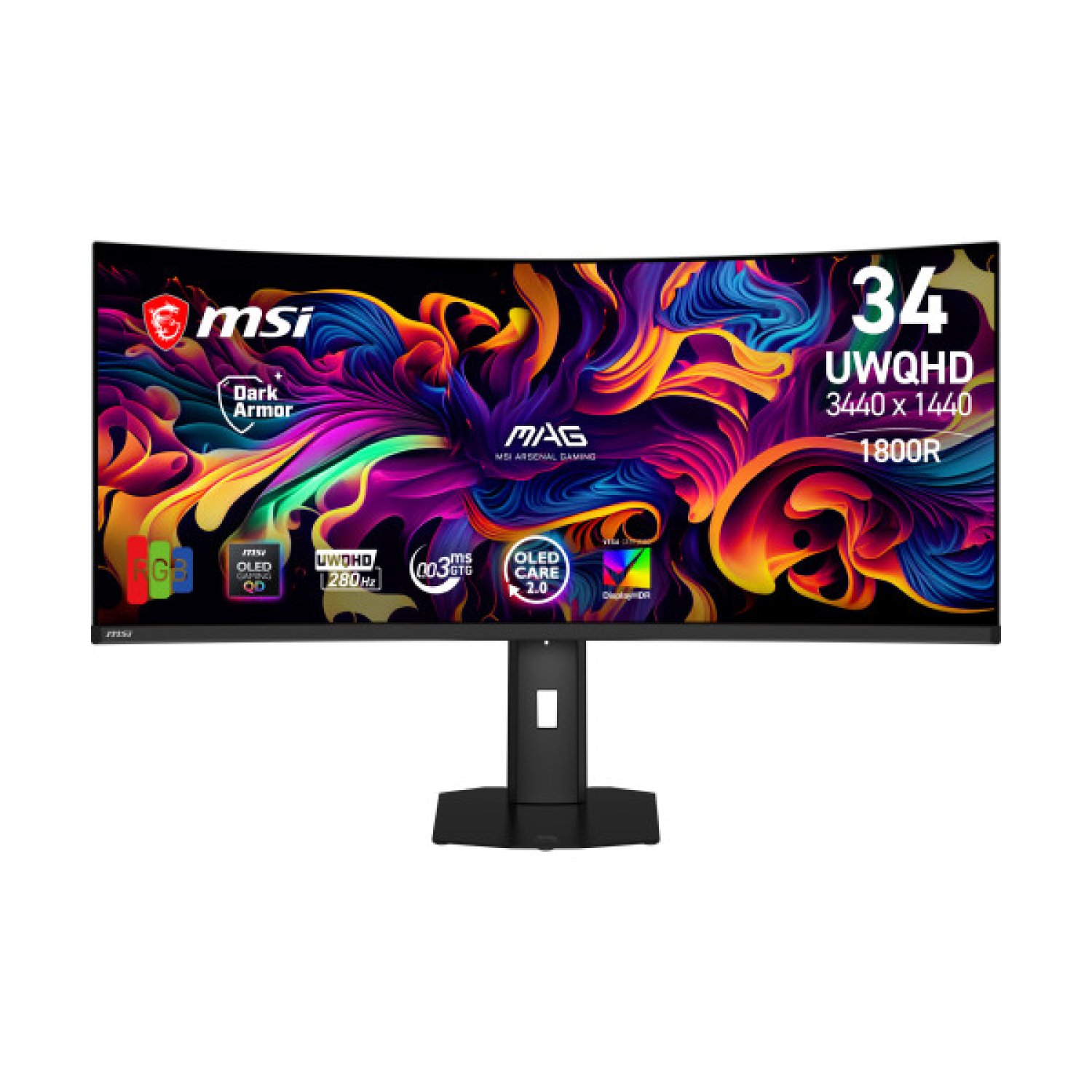 MSI MAG 341CQP QD-OLED X28 pantalla para PC 86,4 cm (34") 3440 x 1440 Pixeles UltraWide Quad HD Negro