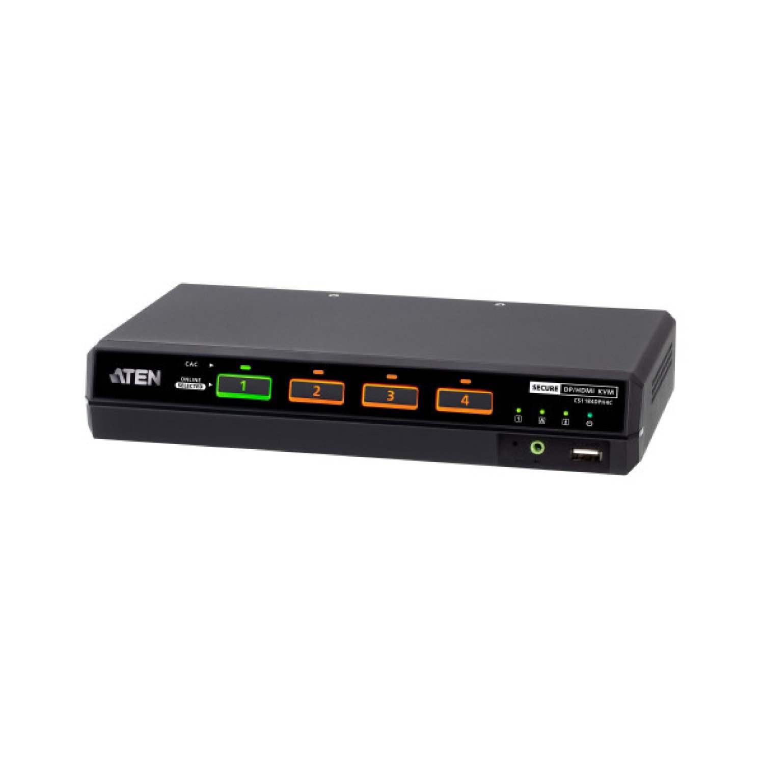 ATEN Conmutador KVM universal seguro de 4 puertos USB 5K DisplayPort/HDMI con CAC (compatible con PSD PP v4.0)
