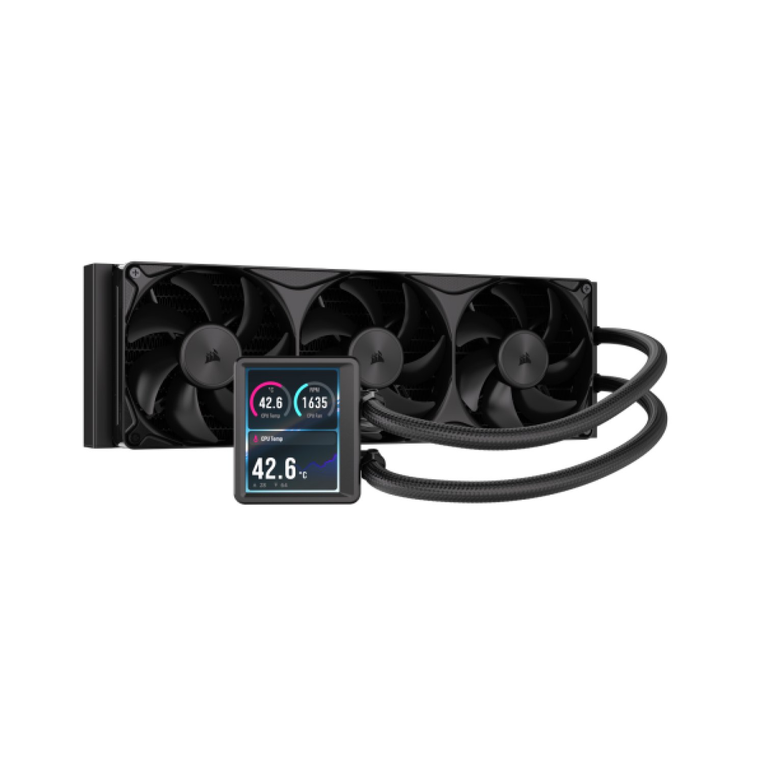 VENTI. CPU CORSAIR NAUTILUS II 360 RS LCD 360MM RADIATOR LIQUID CPU COOLER CW-9061053-WW