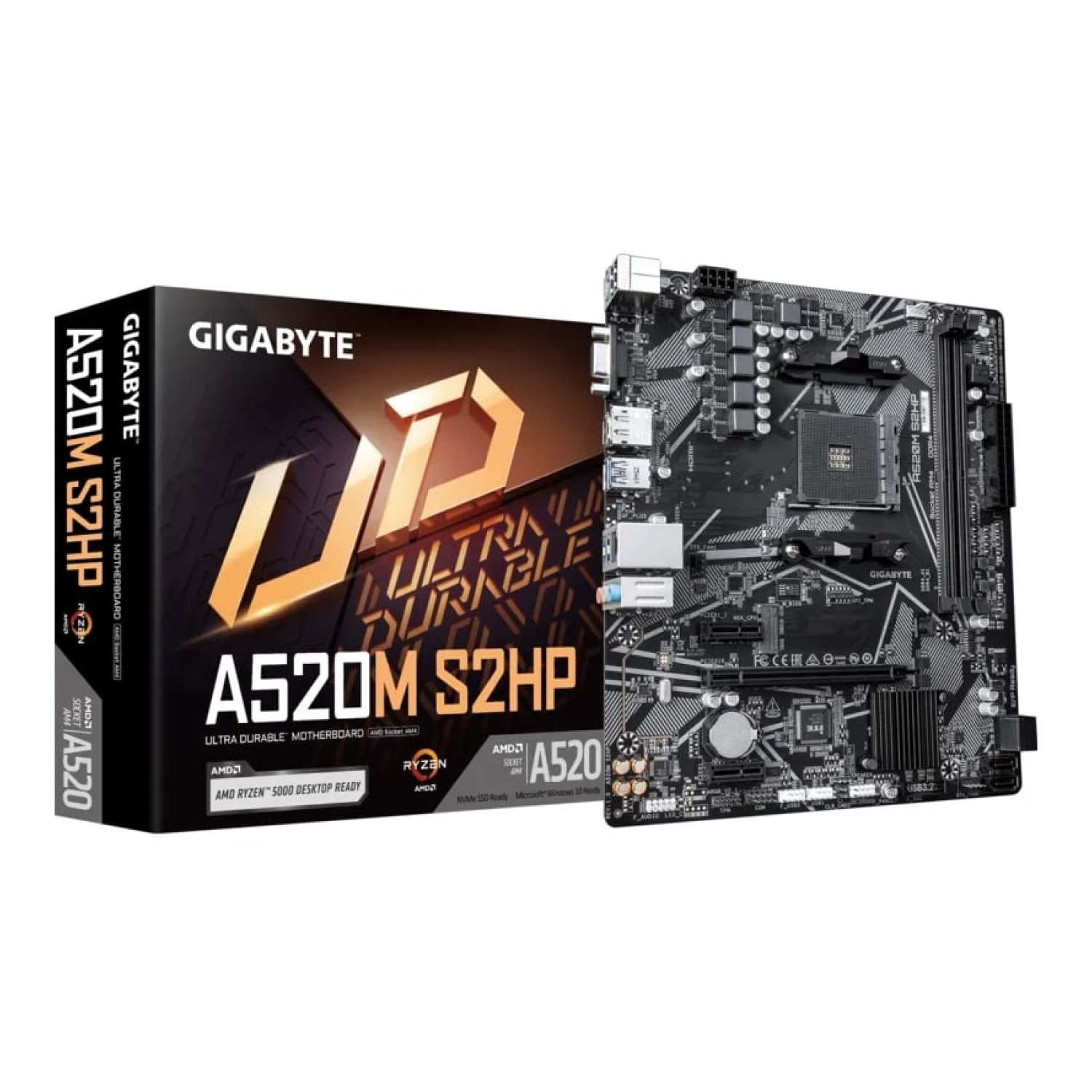 Placa Base Gigabyte A520M S2HP Socket AM4/ DDR4/ PCIe 3.0/ Micro ATX