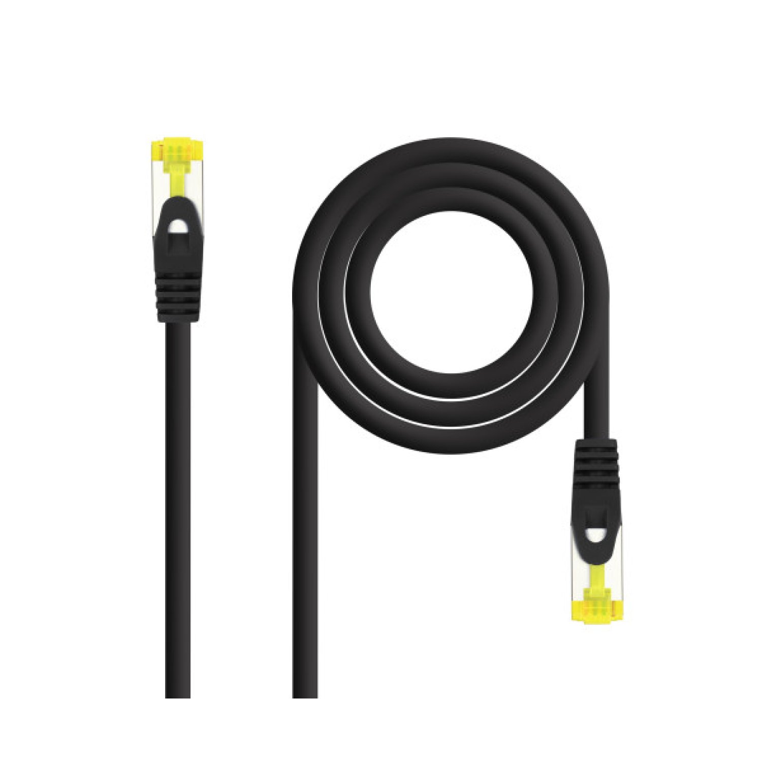 Nanocable Cable Red Latiguillo RJ45 LSZH CAT.6A SFTP AWG26, Negro, 30 cm