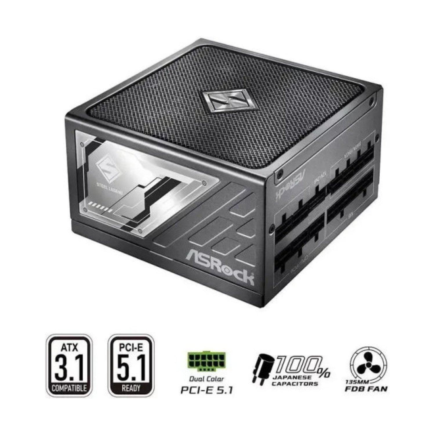 FUENTE ALIMENTACION ASROCK SL-1000P,PSU,1000W,80 PLUS PLATINUM