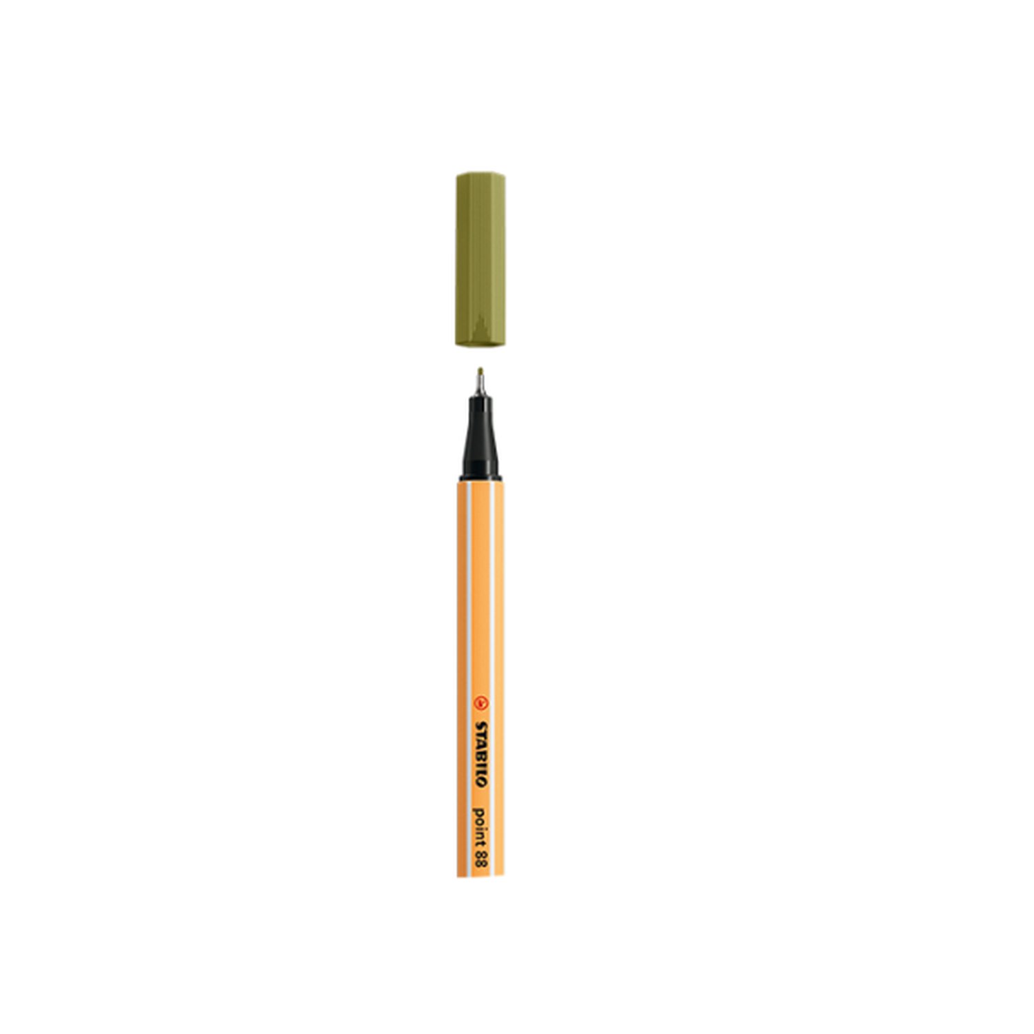 ROTULADOR PUNTA FINA POINT 88 0.4MM VERDE BARRO STABILO 88/37 (10 Uds)