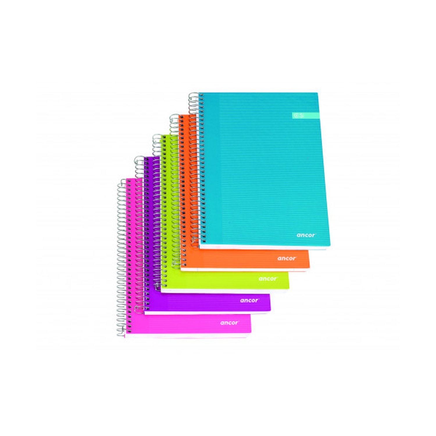 CUADERNO TAPA FORRADA A5 CUADROS 5X5 120 HOJAS 70G SURTIDO MODA CLASSIC STRIPES ANCOR 040098 (8 Uds)