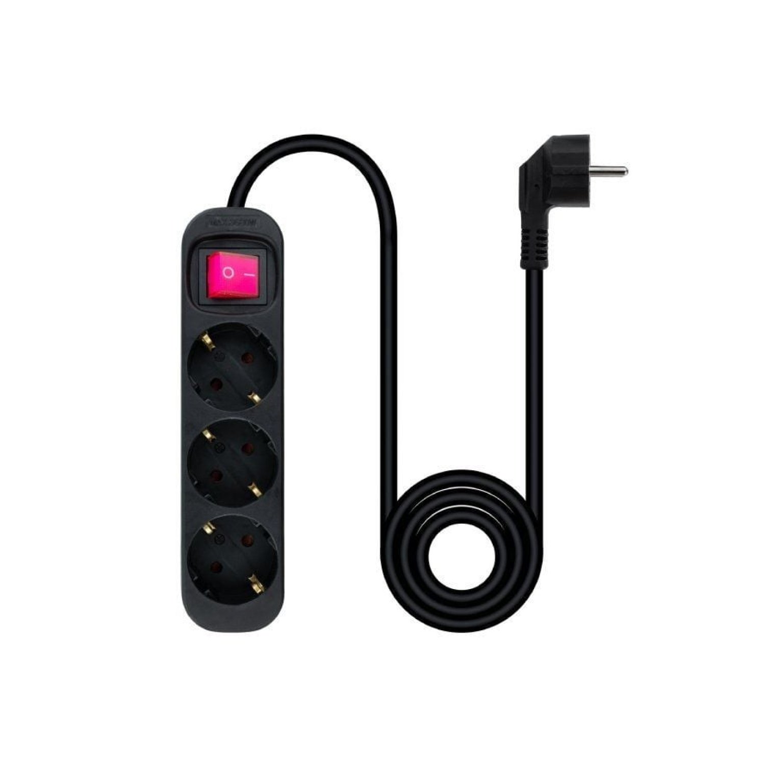 Nanocable · Regleta 3 Tomas · Cable 1,4m · Negra