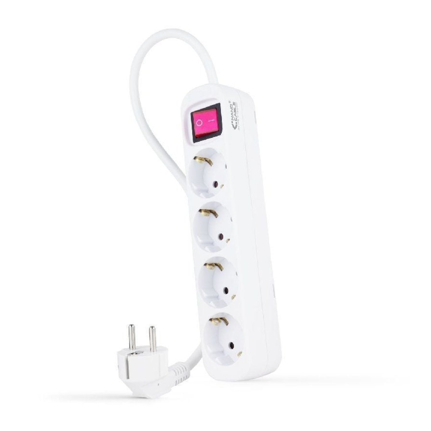 Nanocable · Regleta 4 Tomas · Cable 1,4m · Blanca