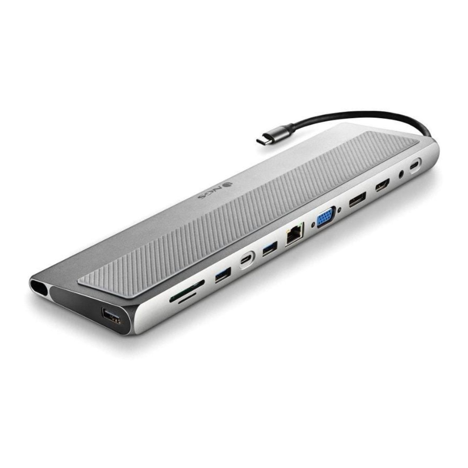 NGS WonderDock 12 Pro · Docking USB-C · 3xUSB · 2xHDMI 4K · RJ45 · Lector Tarjetas · Gris