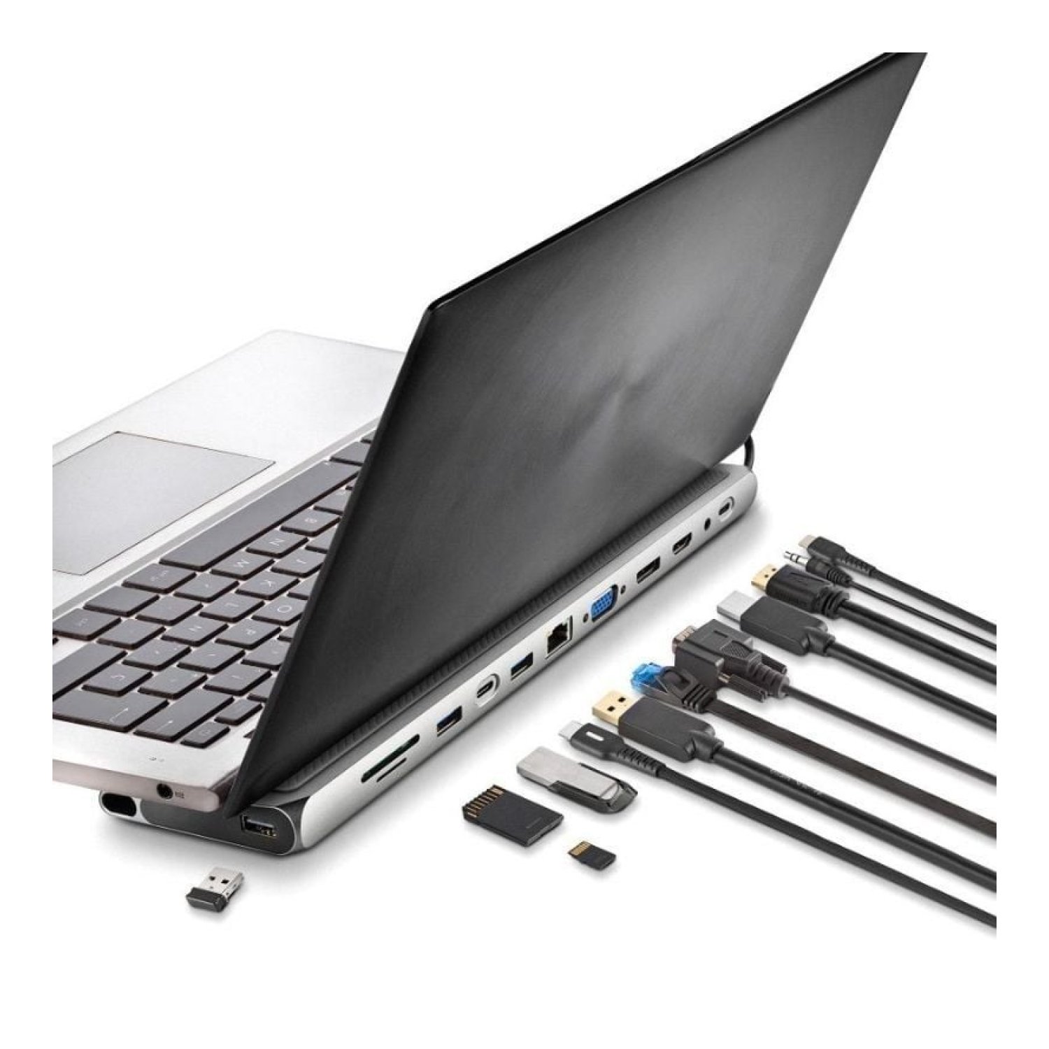 NGS WonderDock 12 Pro · Docking USB-C · 3xUSB · 2xHDMI 4K · RJ45 · Lector Tarjetas · Gris