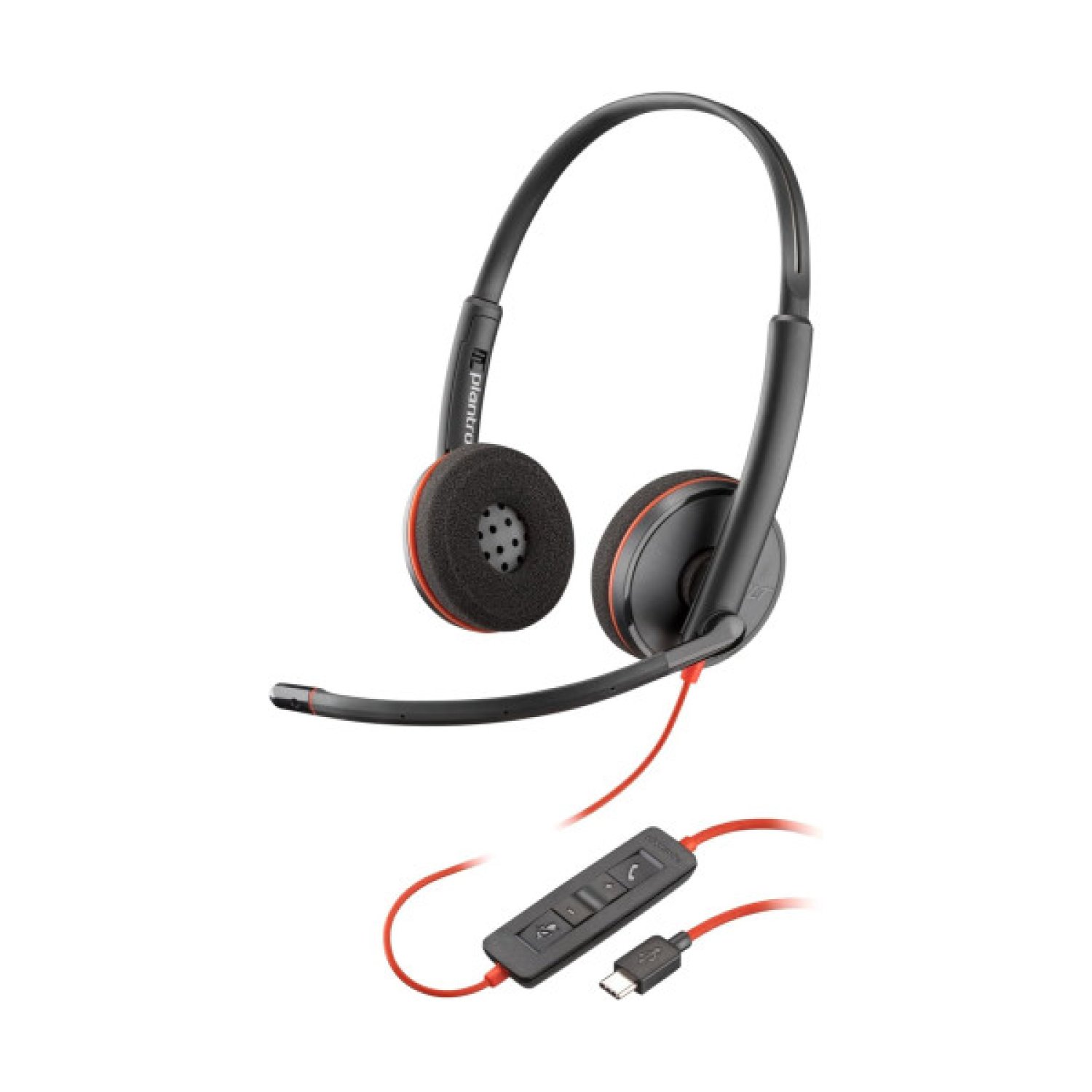 Poly Blackwire 3220 · Auriculares con Micrófono · USB-C/A · Negros