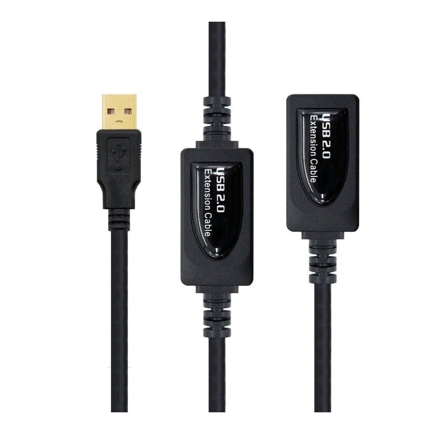 Nanocable Cable Alargador USB 2.0 · 10m · USB Macho-Hembra · Negro