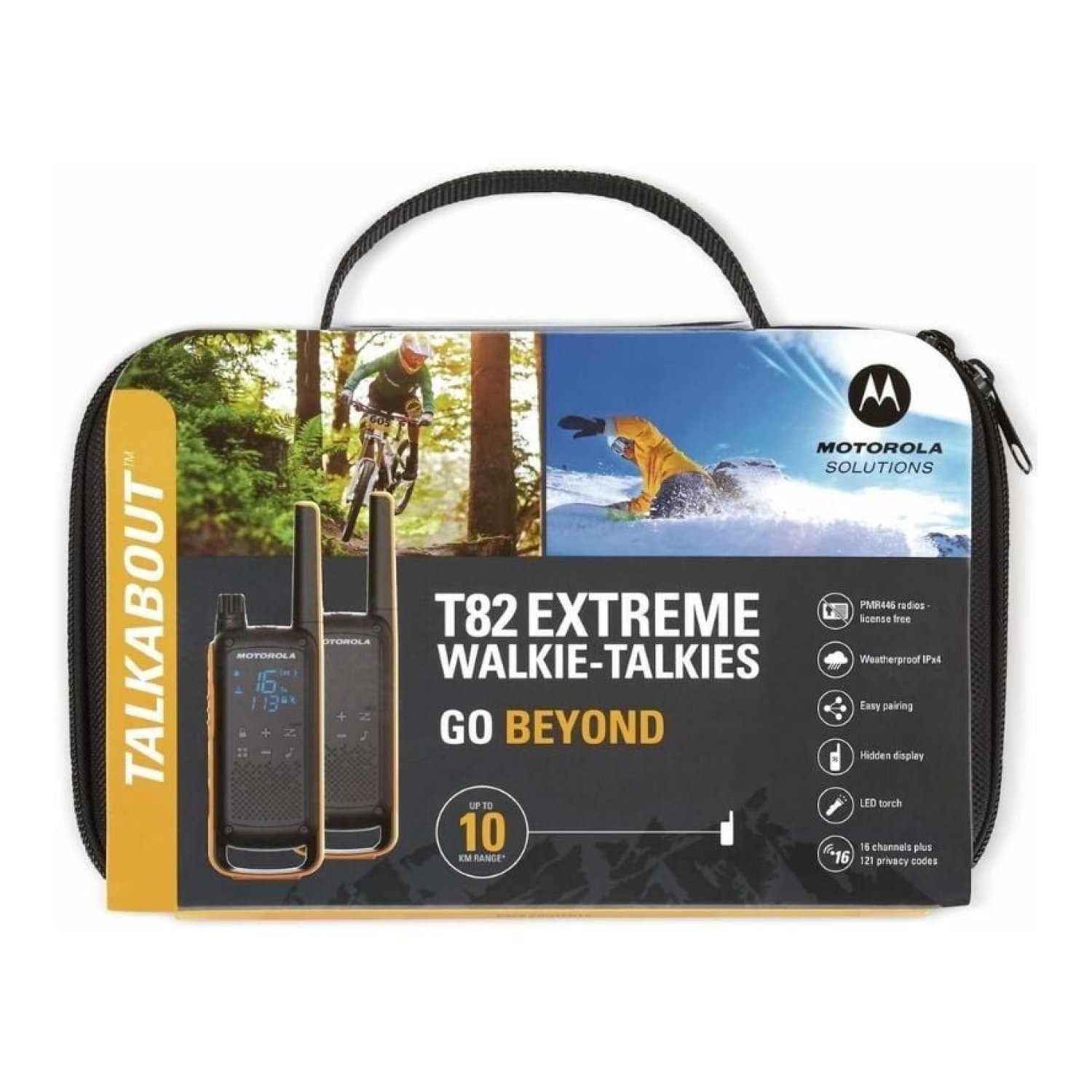 Motorola Talkabout T82 · Walkie Talkie · Hasta 10km · 16 Canales