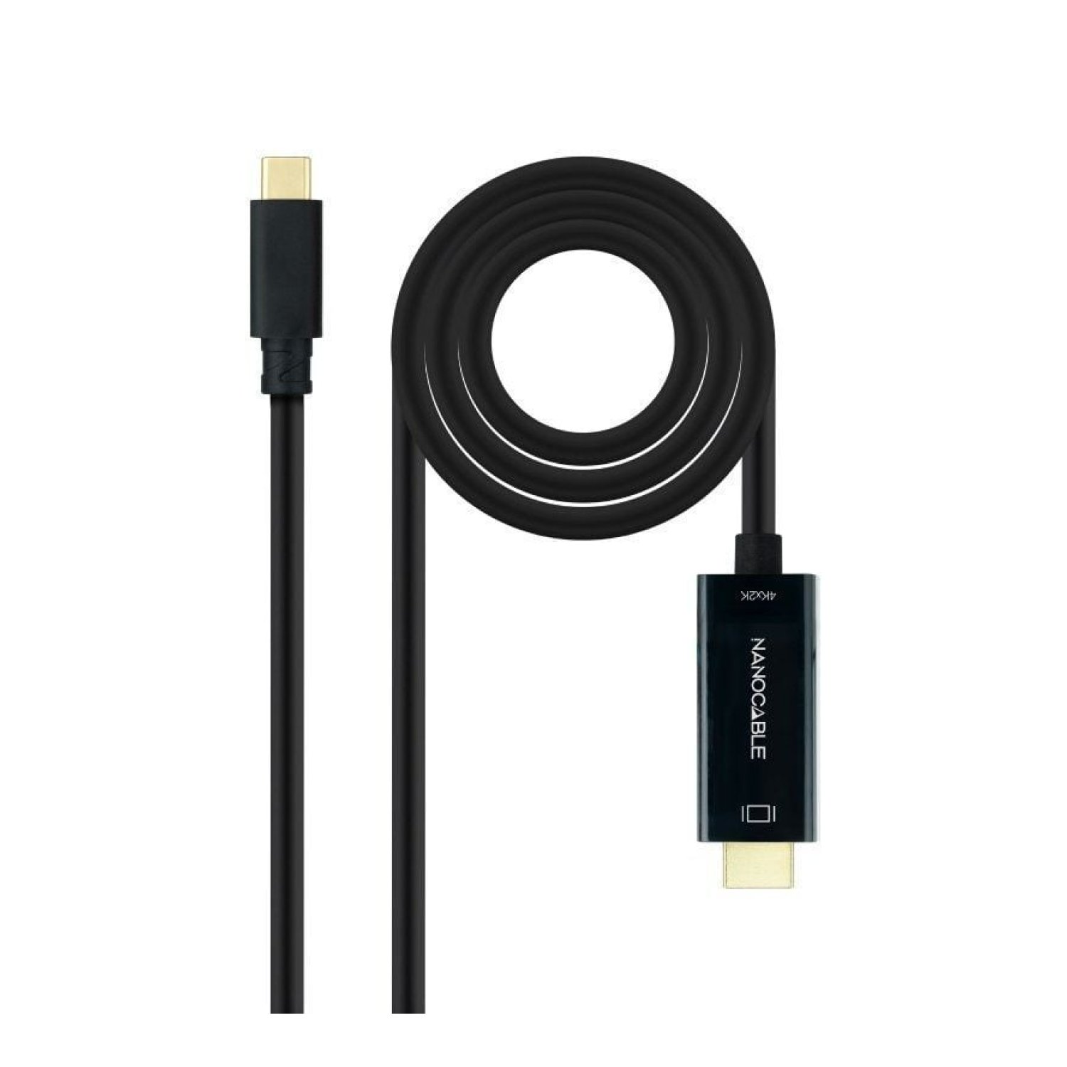 Nanocable · USB Tipo-C a HDMI · 3m · Negro