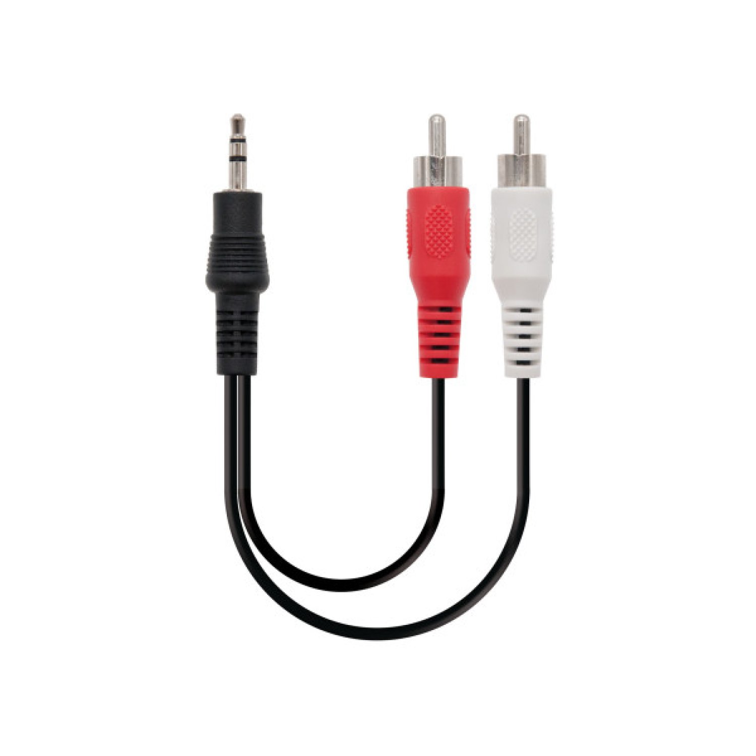 Nanocable · Cable Estéreo Jack 3.5 a RCA · 3m · Negro