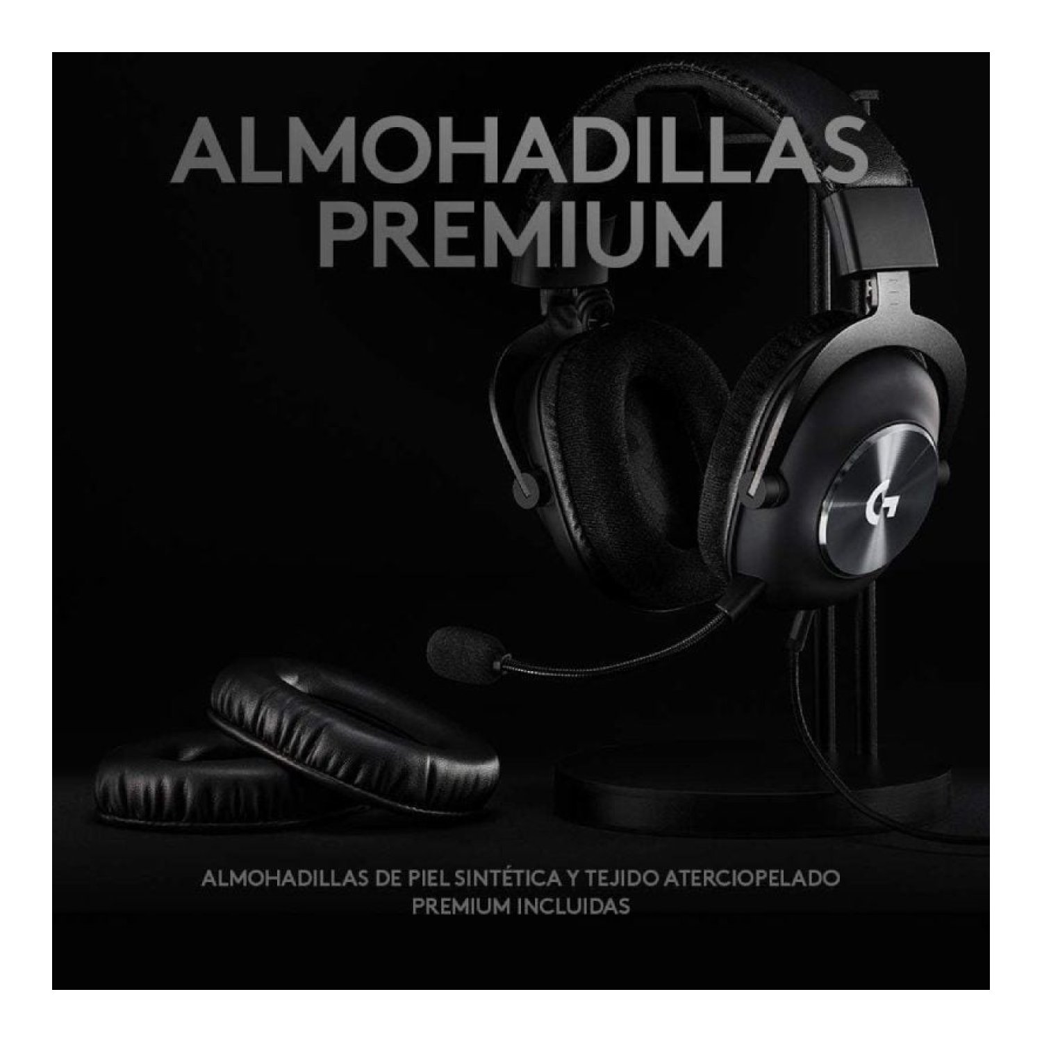 Logitech G Pro X · Auriculares Gaming · Micrófono Integrado · Jack 3.5 + USB · Negros