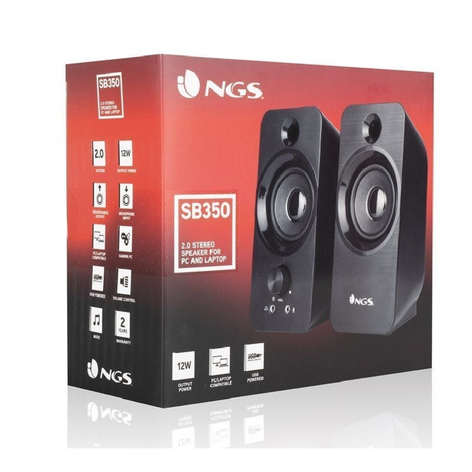 NGS SB350 · Altavoces 2.0 · 12W