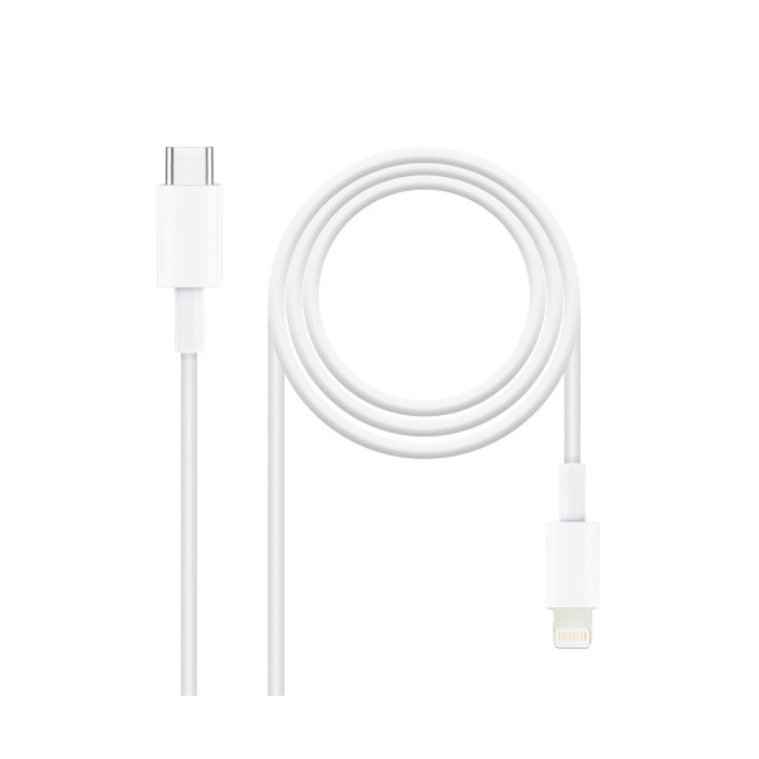 Nanocable · Cable USB Tipo-C a Lightning · 50cm · Blanco