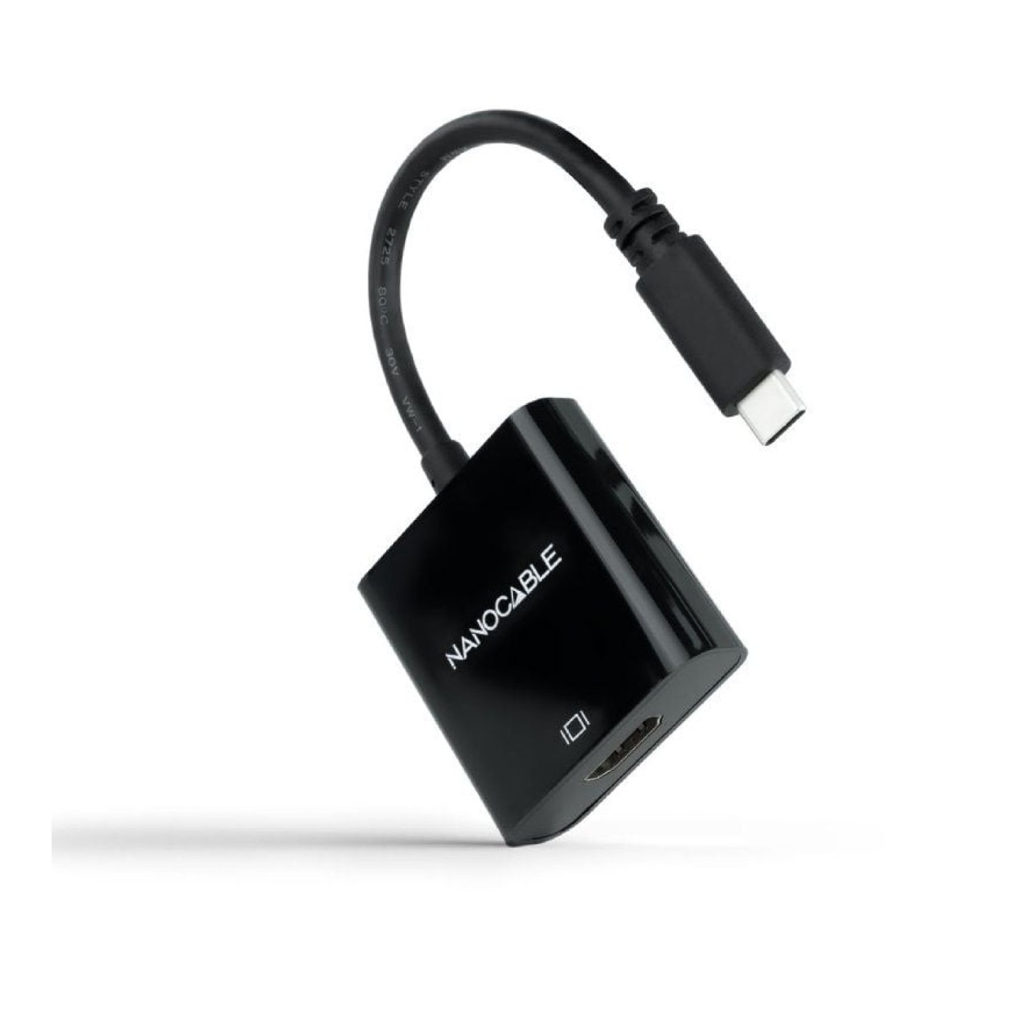 Nanocable · Conversor USB-C a HDMI · 15cm · Negro