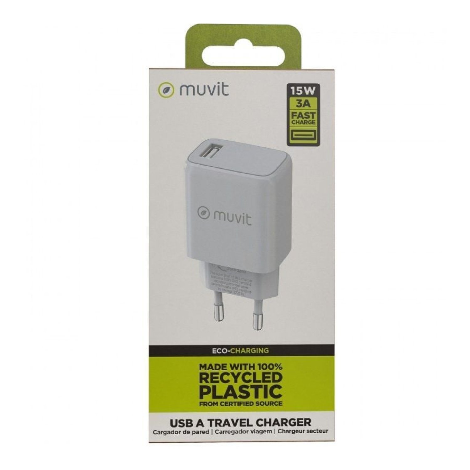 Muvit for Change · Cargador Pared USB · 15W