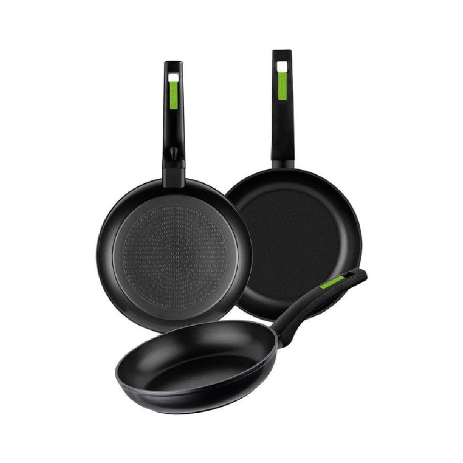 Monix Green · Pack 3 Sartenes · Aluminio Forjado · Ø18/22/26cm